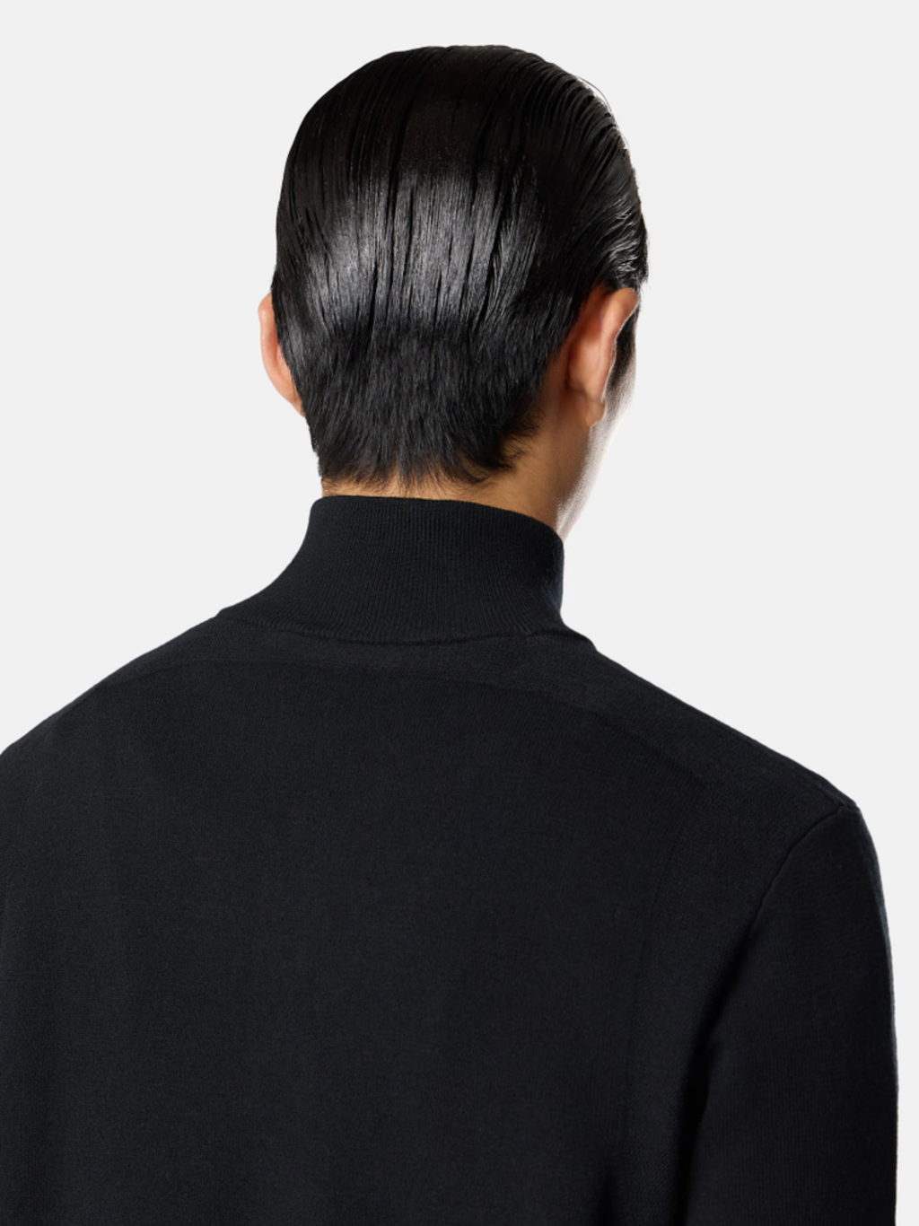 STONE ISLAND Wool Half Button Jumper Black