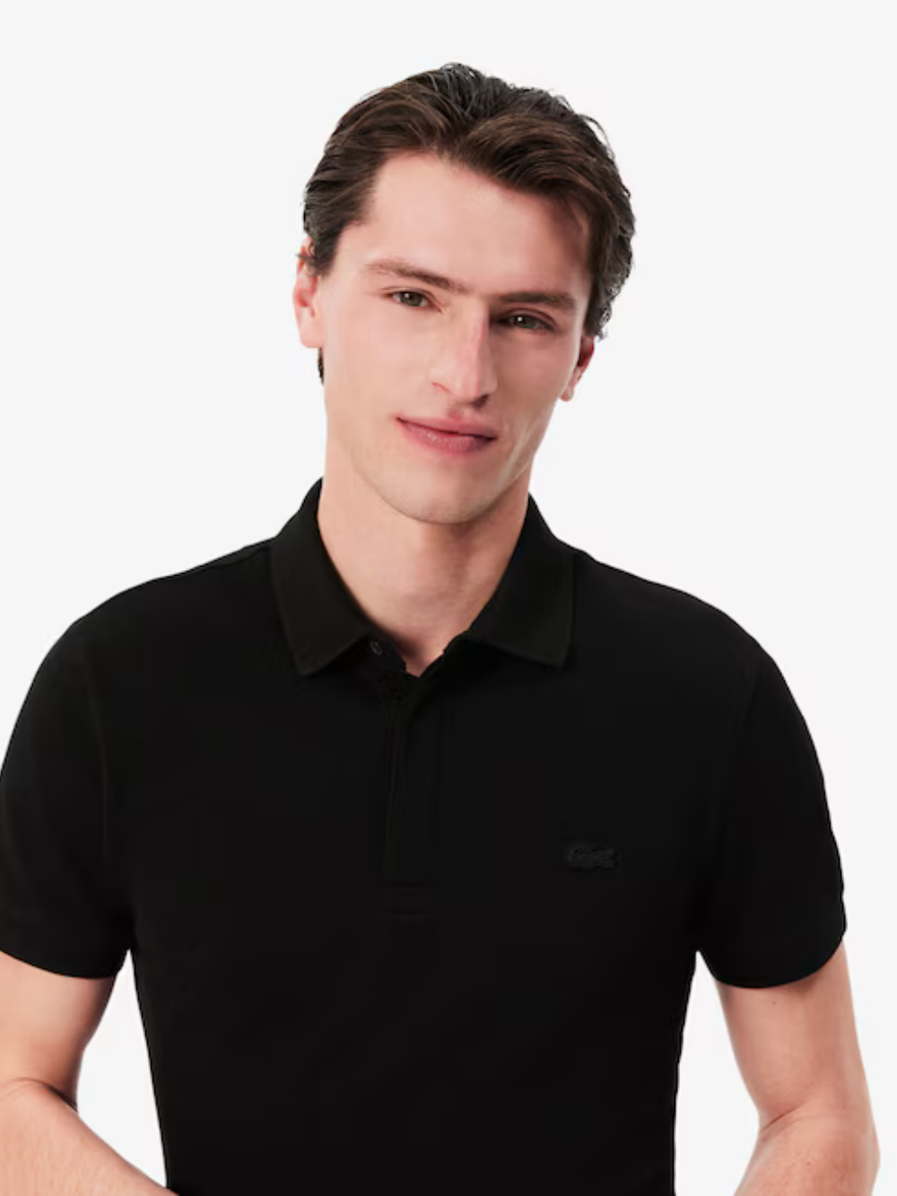 LACOSTE Regular Fit Paris Stretch Piqué Polo Shirt Black
