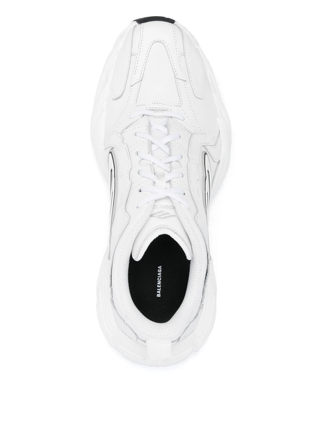 BALENCIAGA Monday Leather Sneakers White