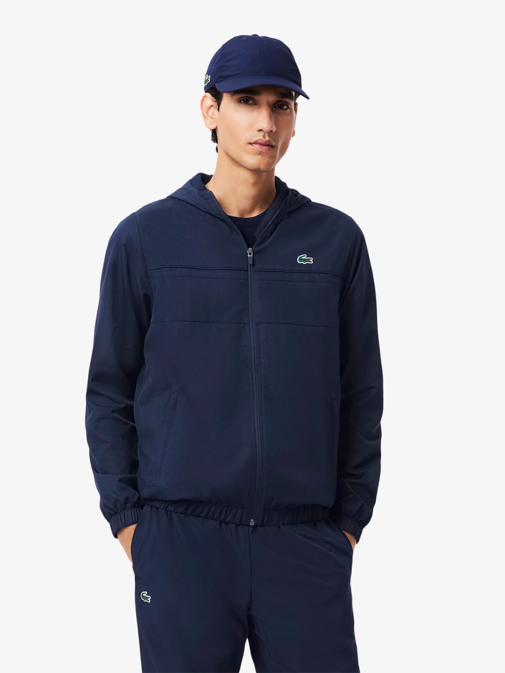 LACOSTE Diamond Taffeta Sport Tracksuit Navy