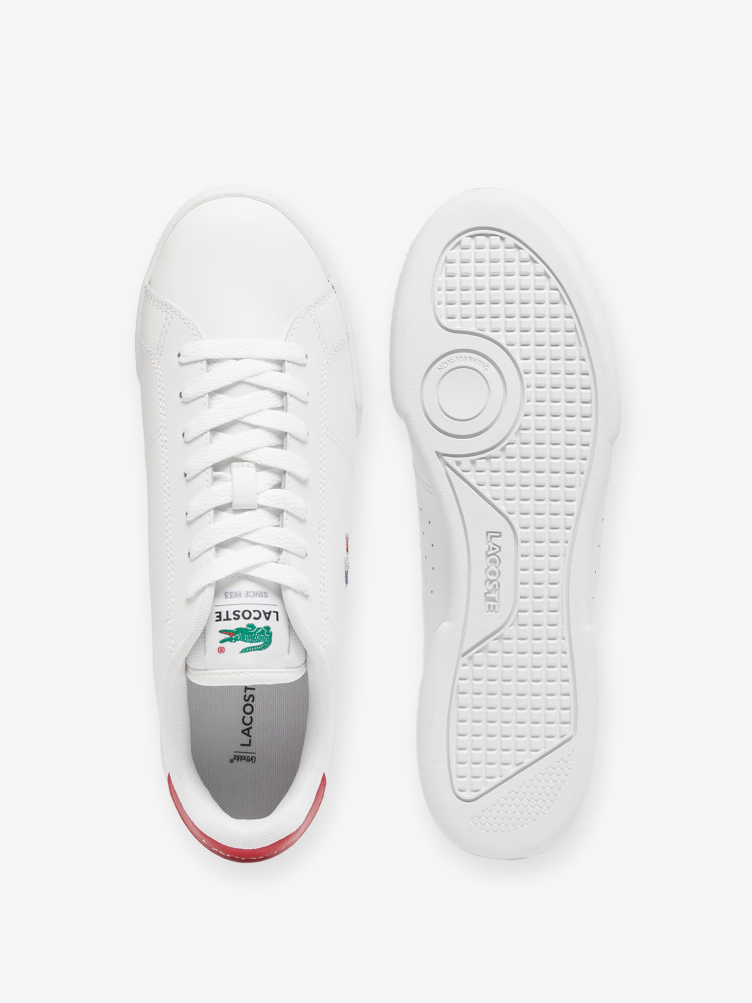 LACOSTE Carnaby Cup Leather Sneakers White/Navy/Red