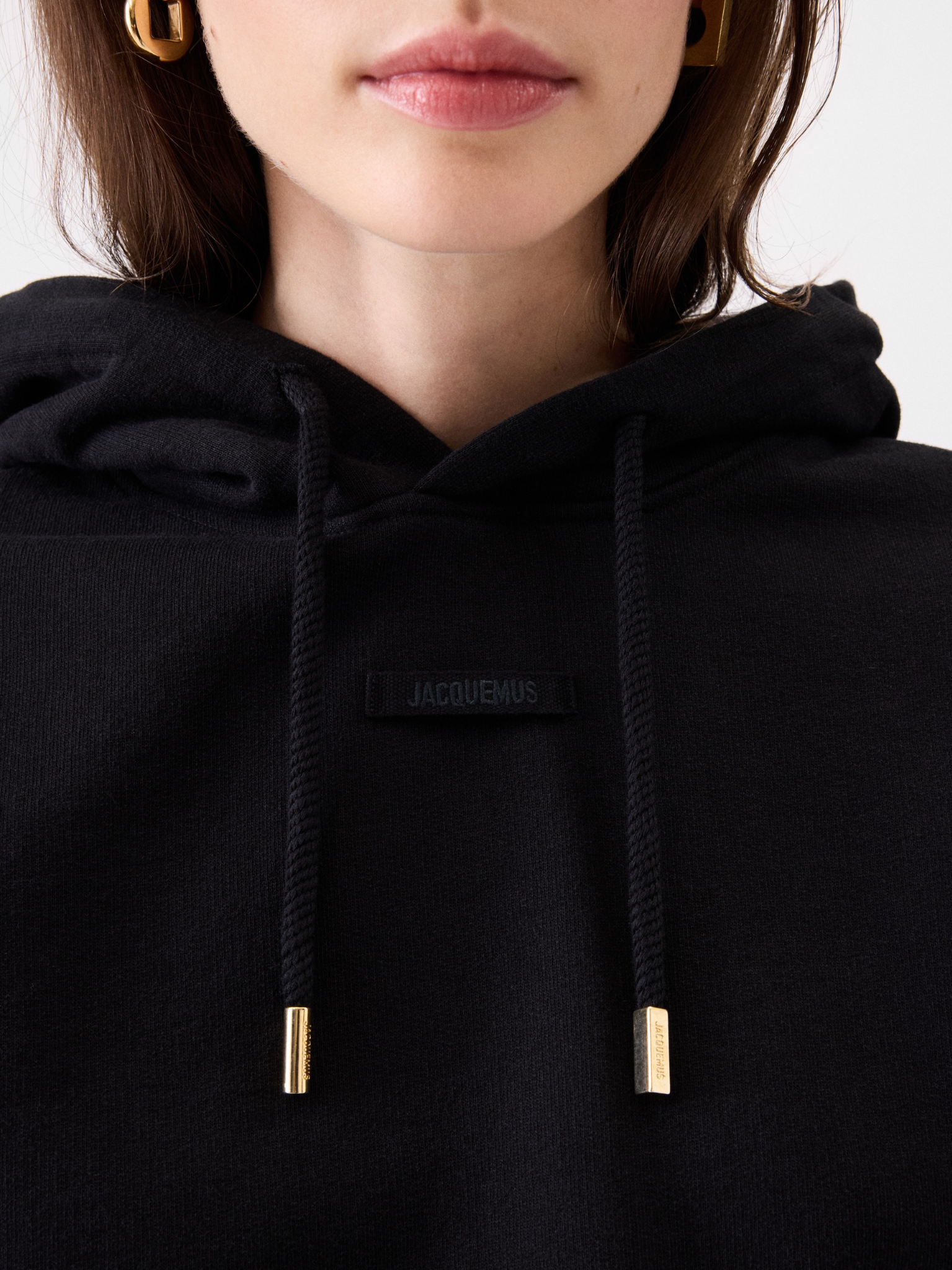 JACQUEMUS WOMEN The Gros Grain Hoodie Black