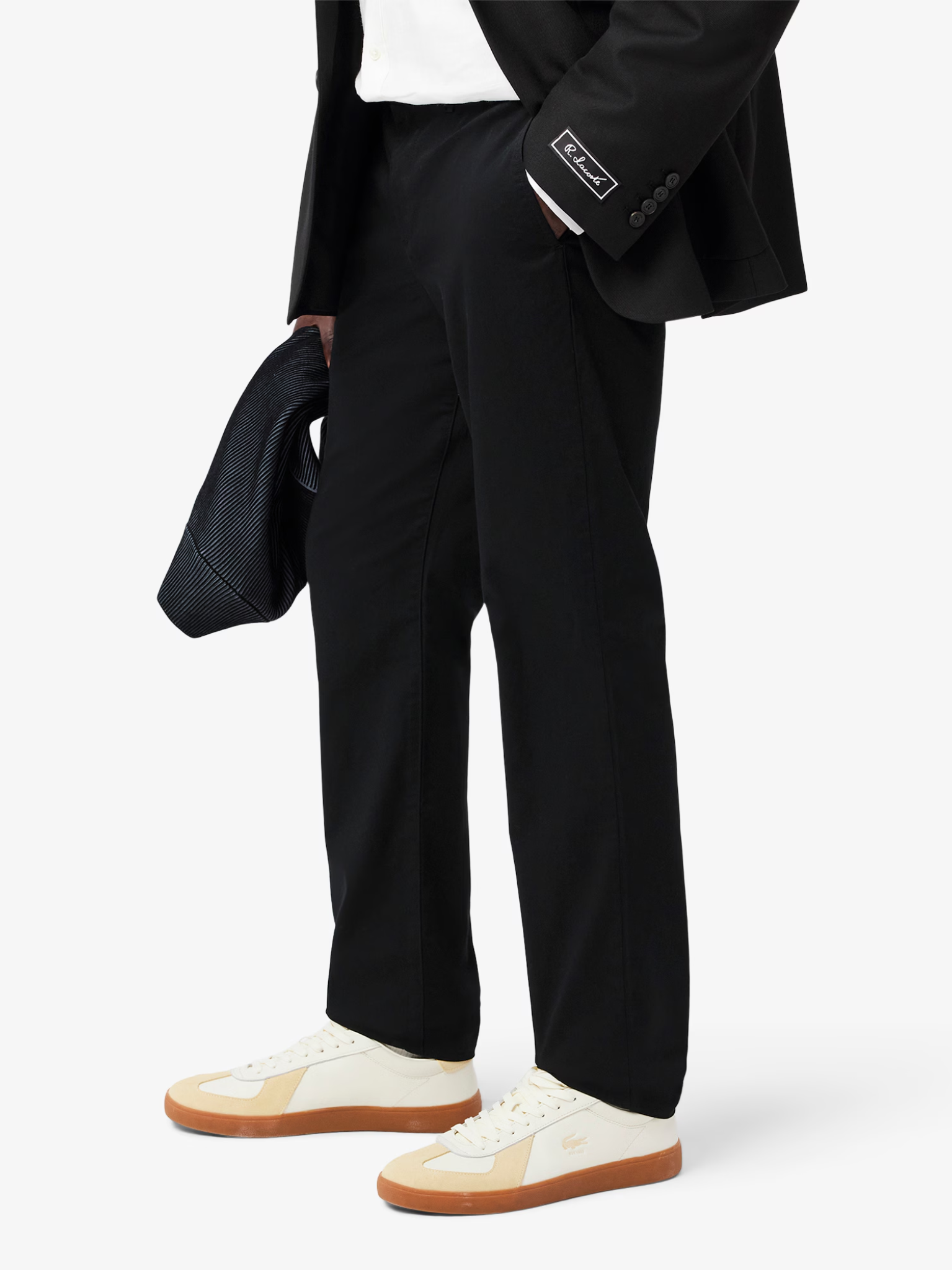 LACOSTE Slim Fit Stretch Cotton Chino Pants Black