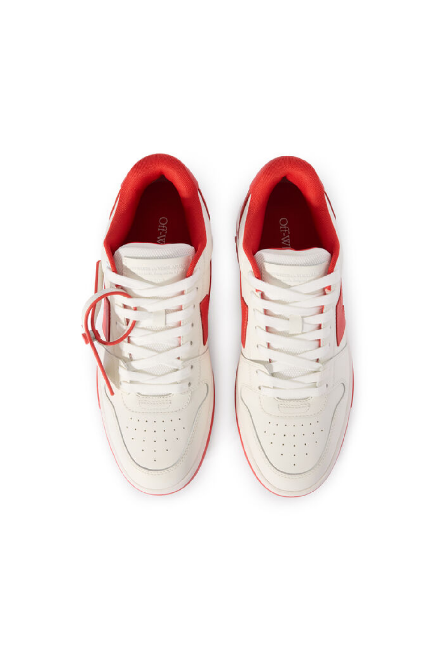 OFF WHITE MENS Out Of Office Sneakers White/Red