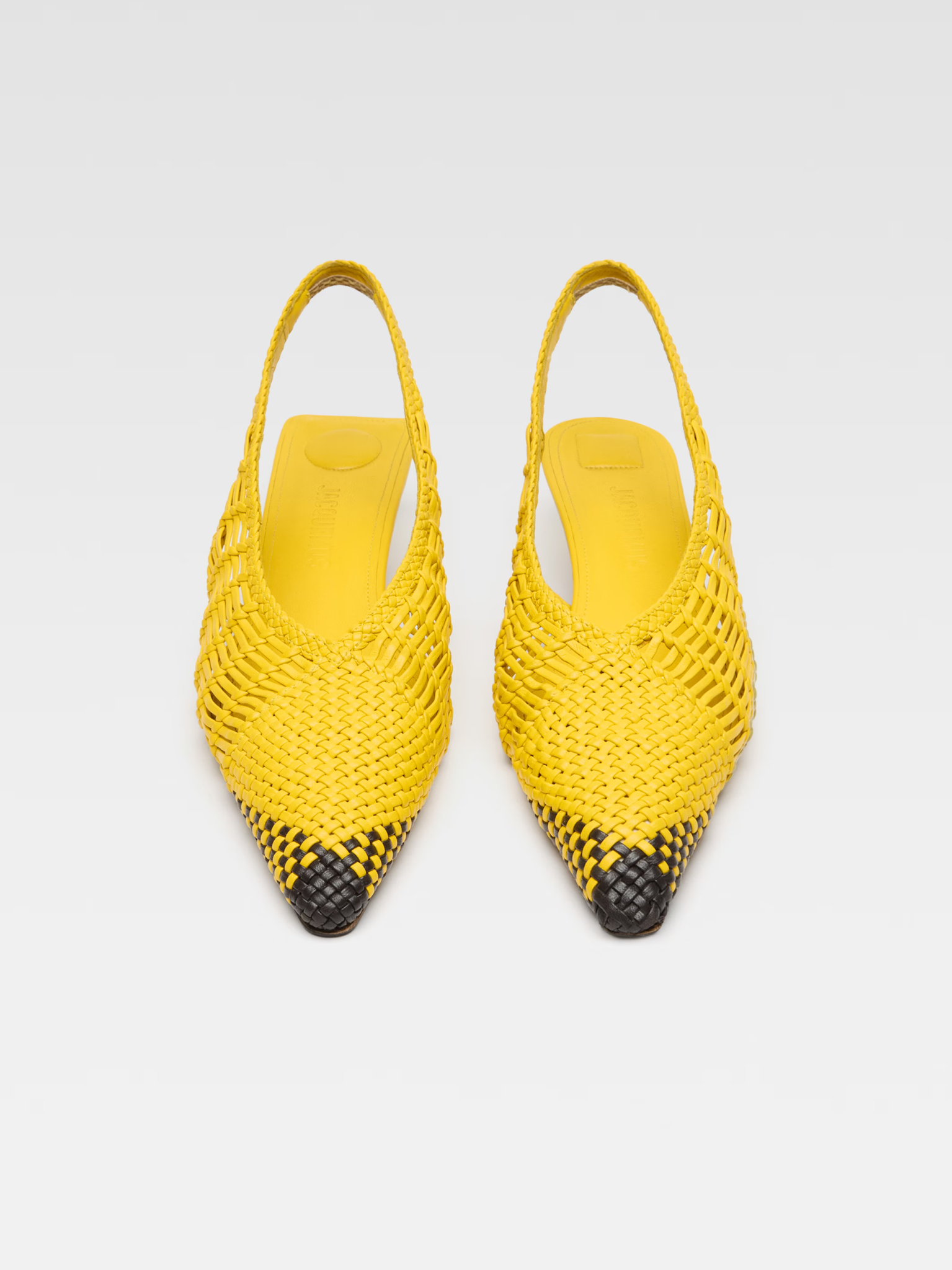 JACQUEMUS WOMEN Les Cubisto Banane B Slingbacks Yellow