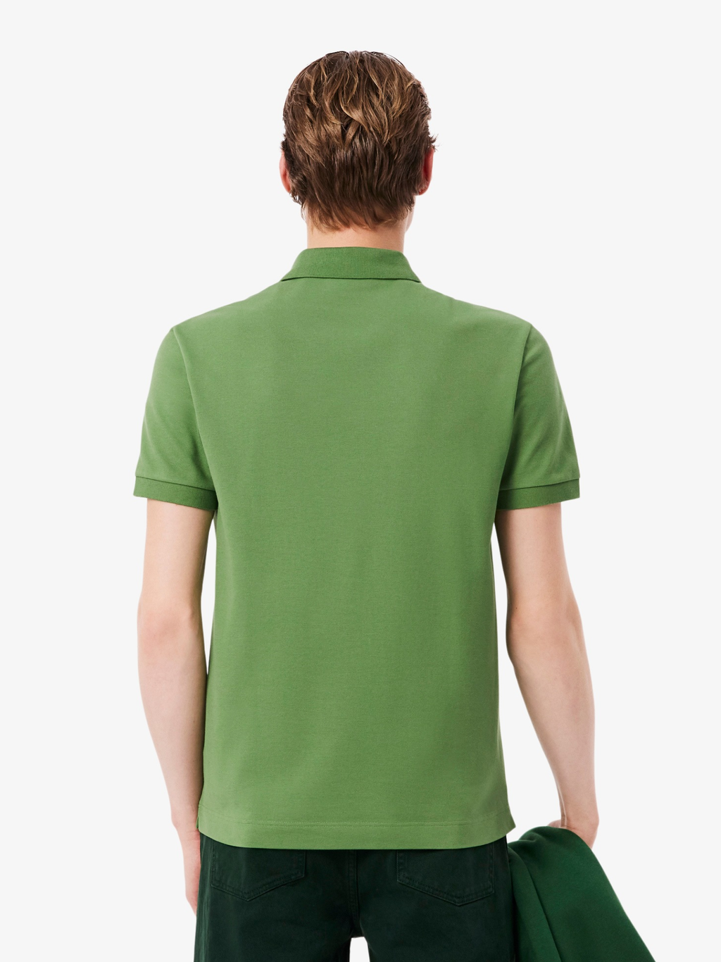 LACOSTE Regular Fit Paris Stretch Piqué Polo Shirt Lime Green