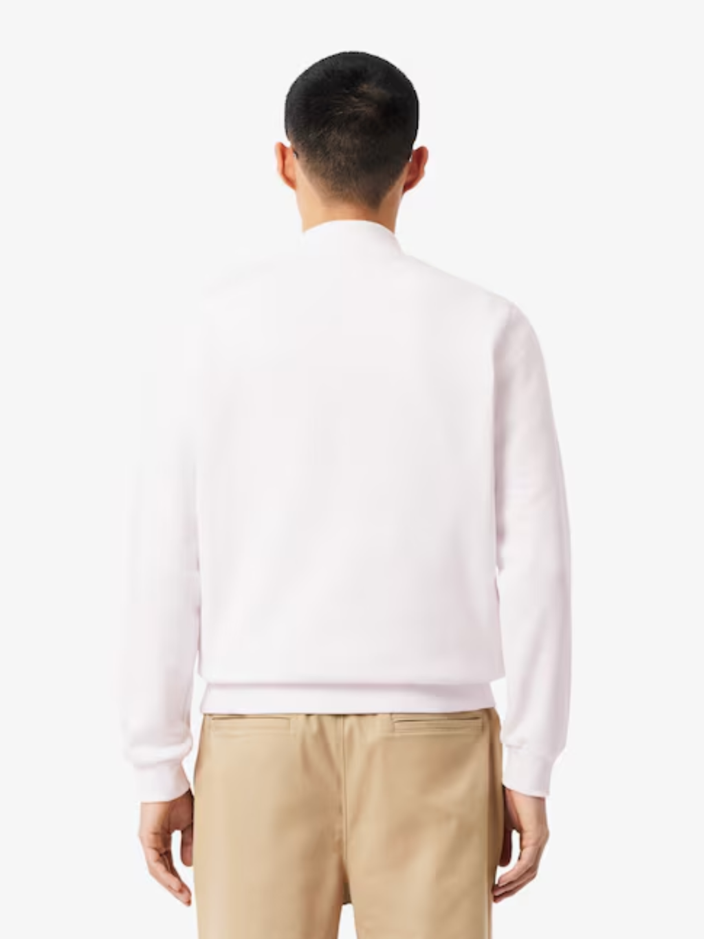 LACOSTE Fleece Crew Neck Sweatshirt White
