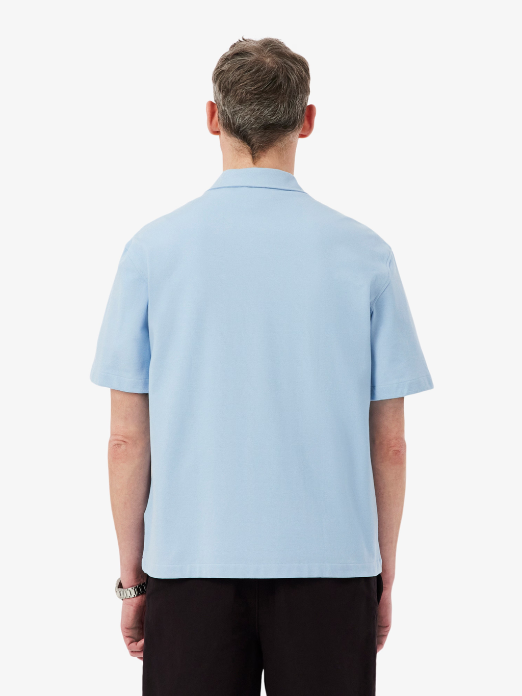 LACOSTE Relaxed Fit Short Sleeved Piqué Shirt Light Blue