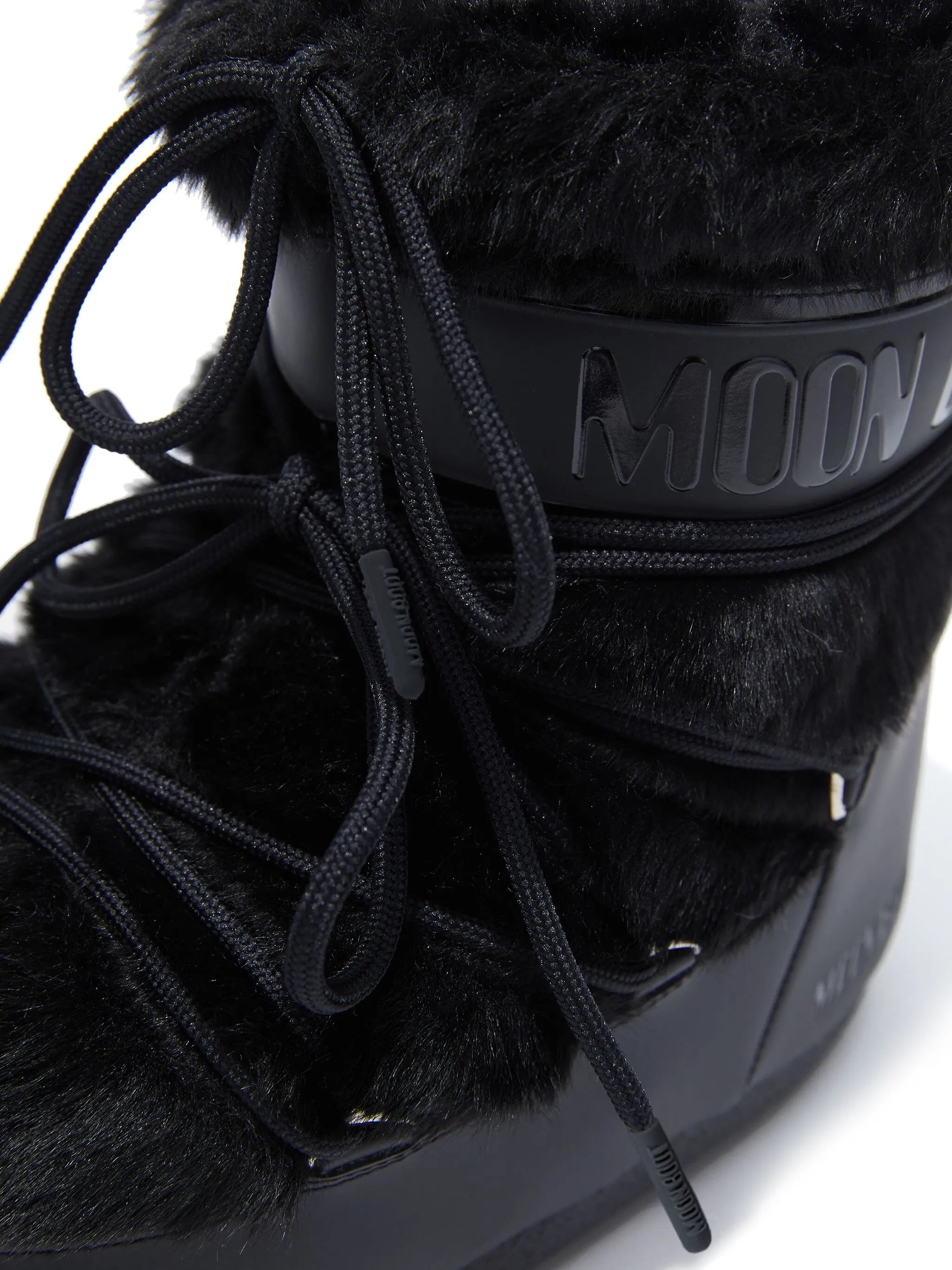MOON BOOT Icon Low Faux-fur Boots Black