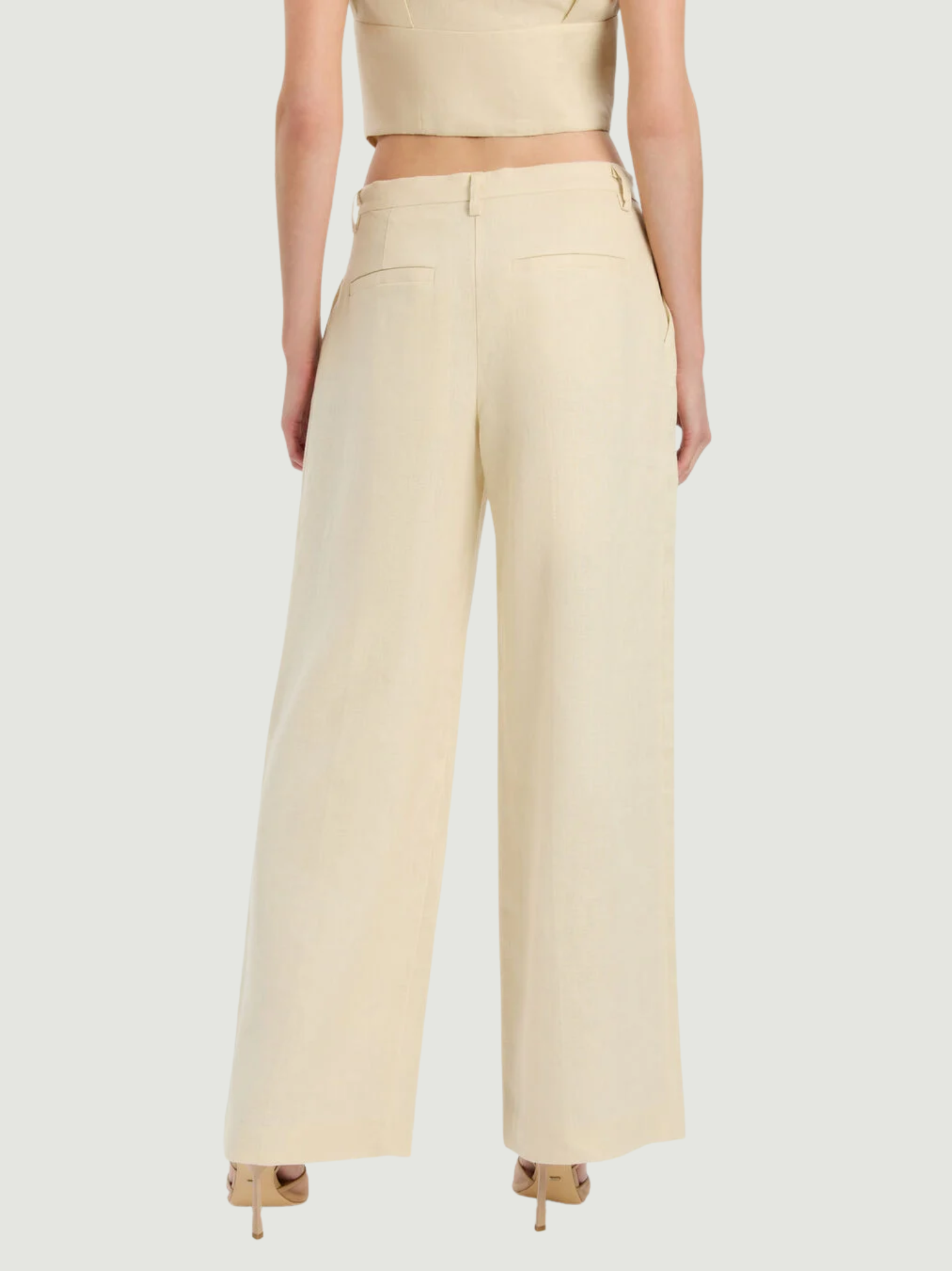 BARDOT WOMEN Geordy Hipster Linen Pants Eggnog