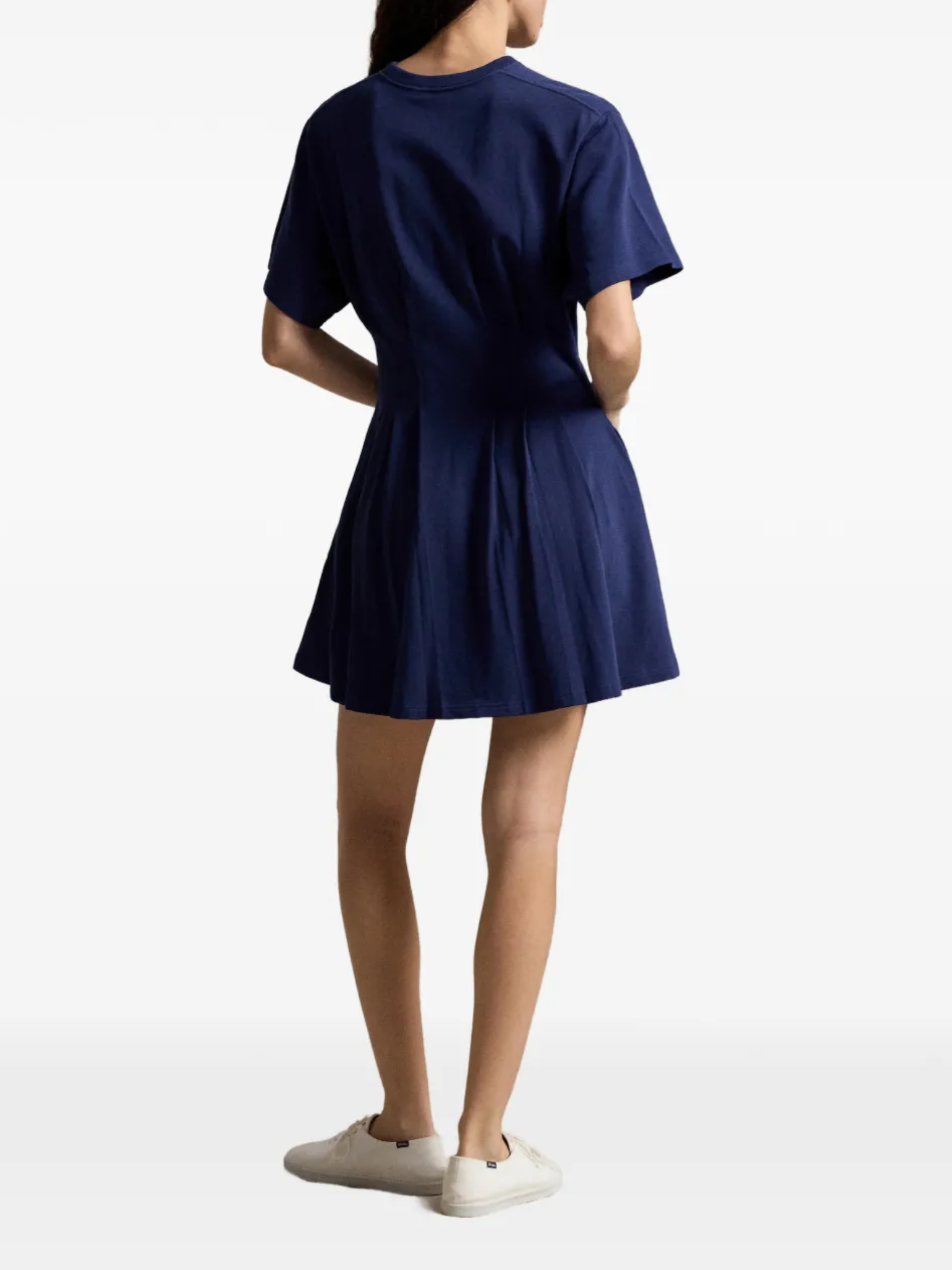 RALPH LAUREN WOMEN Shaped Cotton Dress Navy