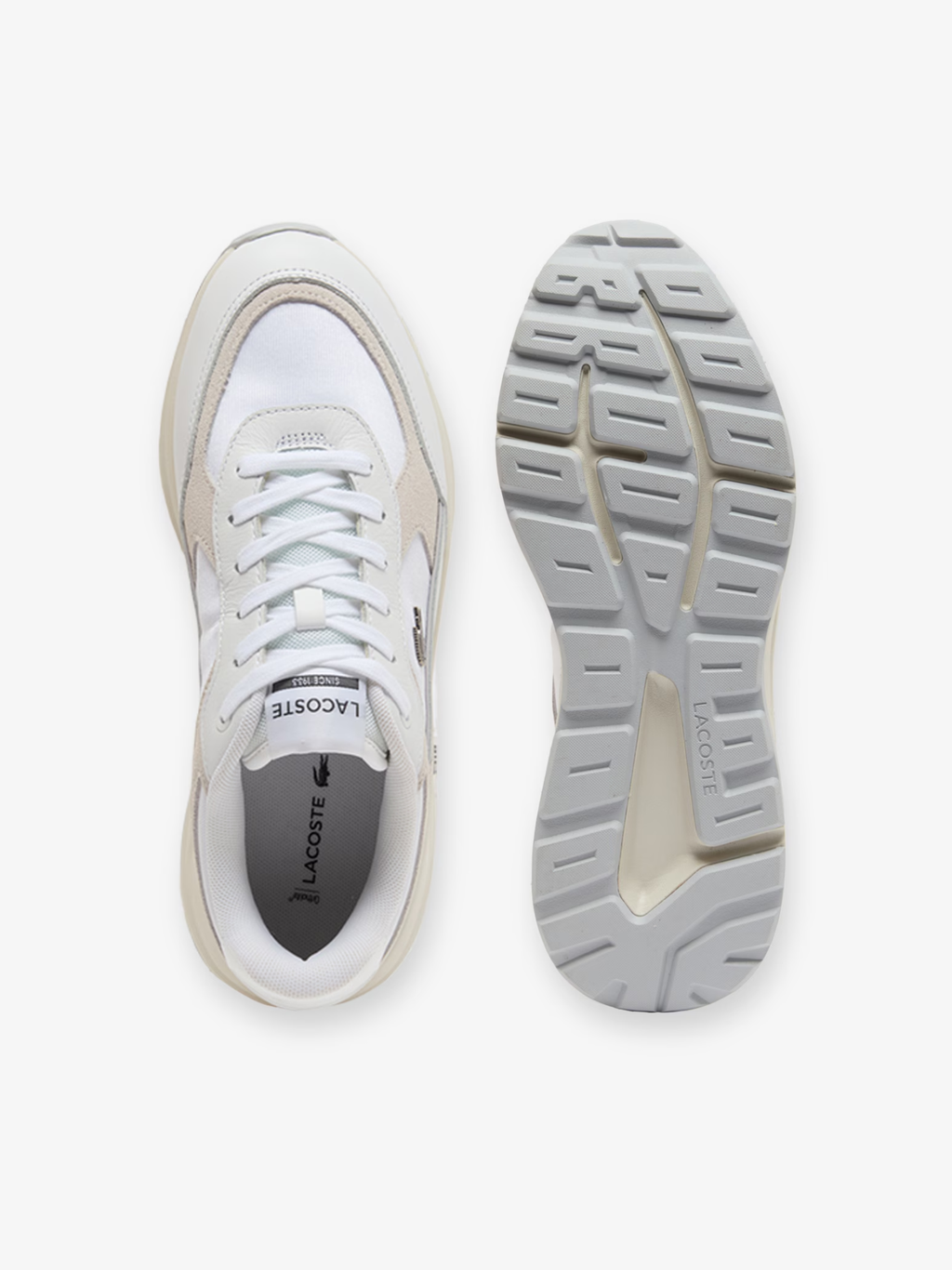LACOSTE Run Set Suede Sneakers White/Off White