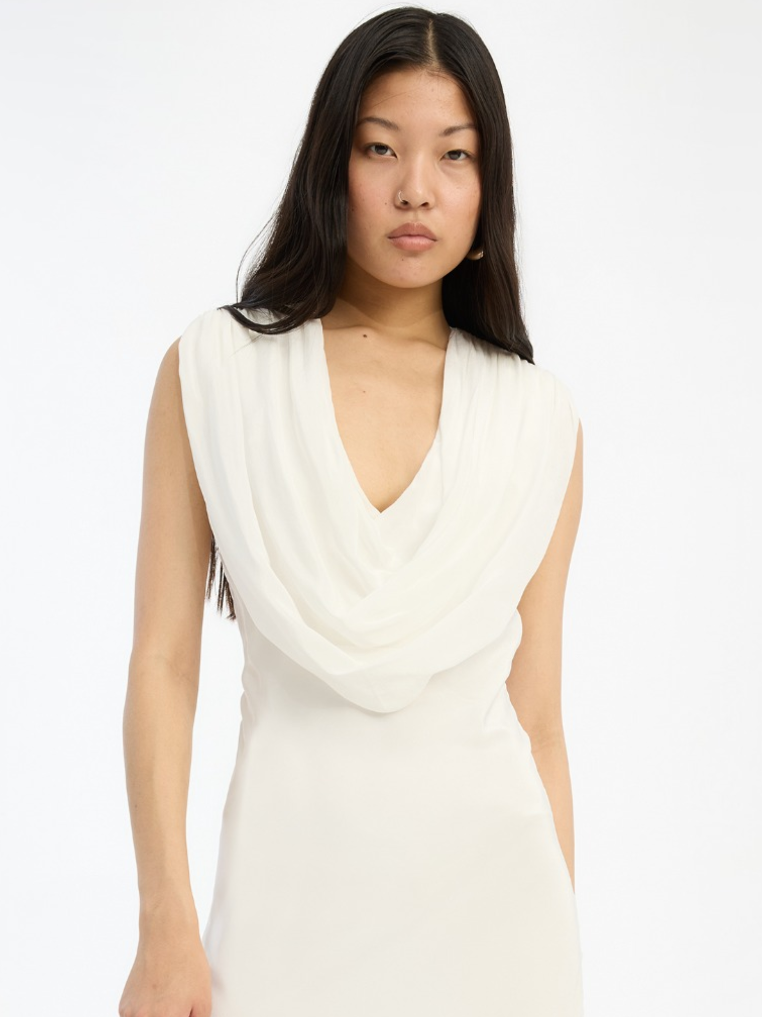 ROTATE BIRGER CHRISTENSEN WOMEN Maxi Waterfall Dress White