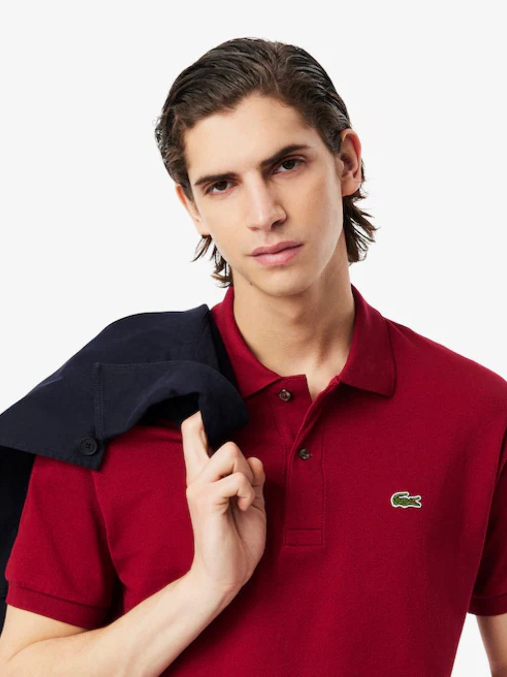 LACOSTE Classic Fit L.12.12 Original Polo Shirt Dark Red