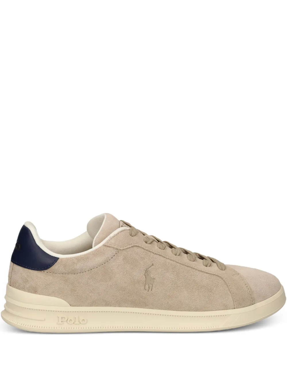 RALPH LAUREN Heritage Court II Suede Sneakers Milkshake/Navy
