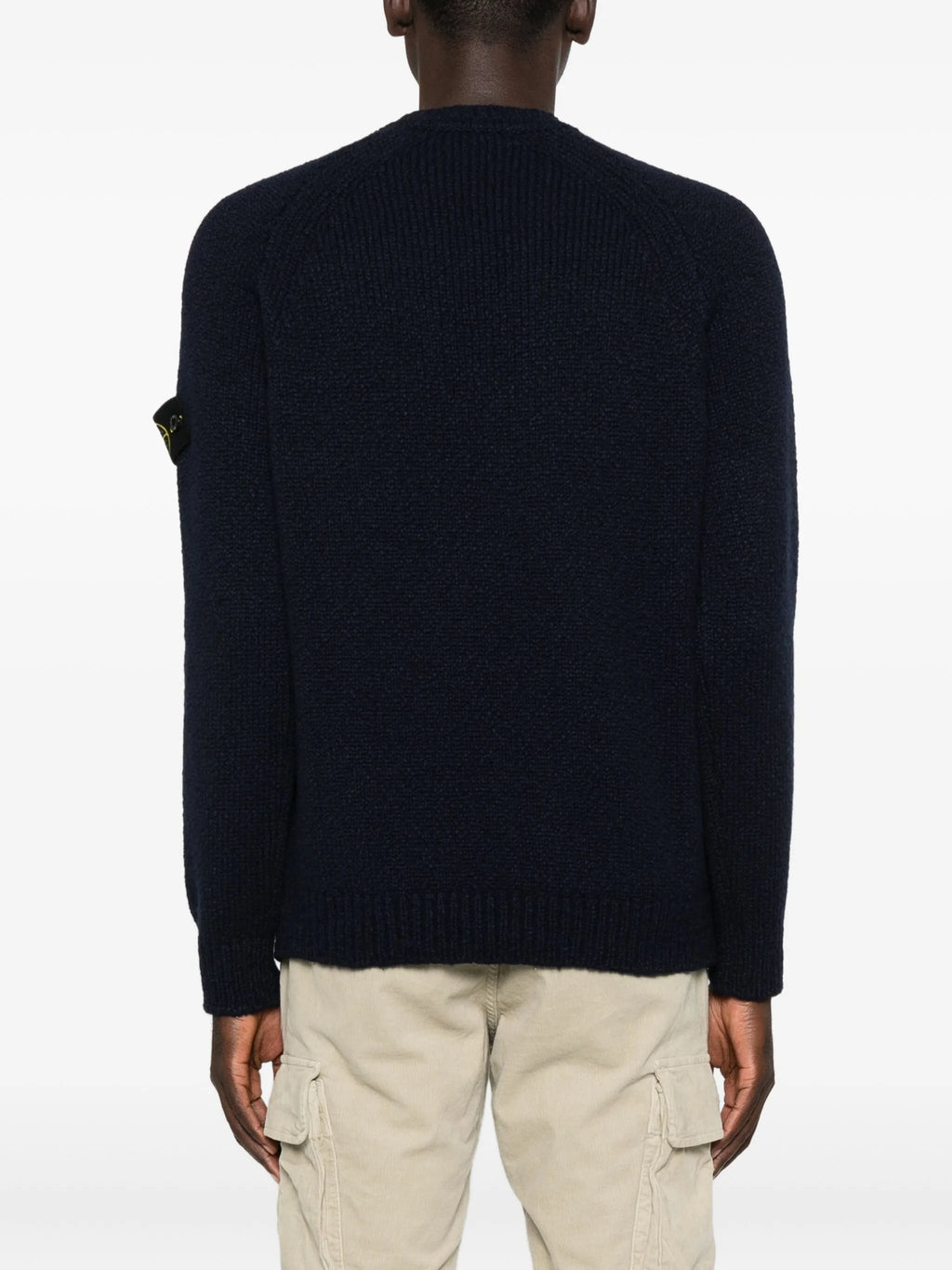 STONE ISLAND Crewneck Wool Sweater Navy