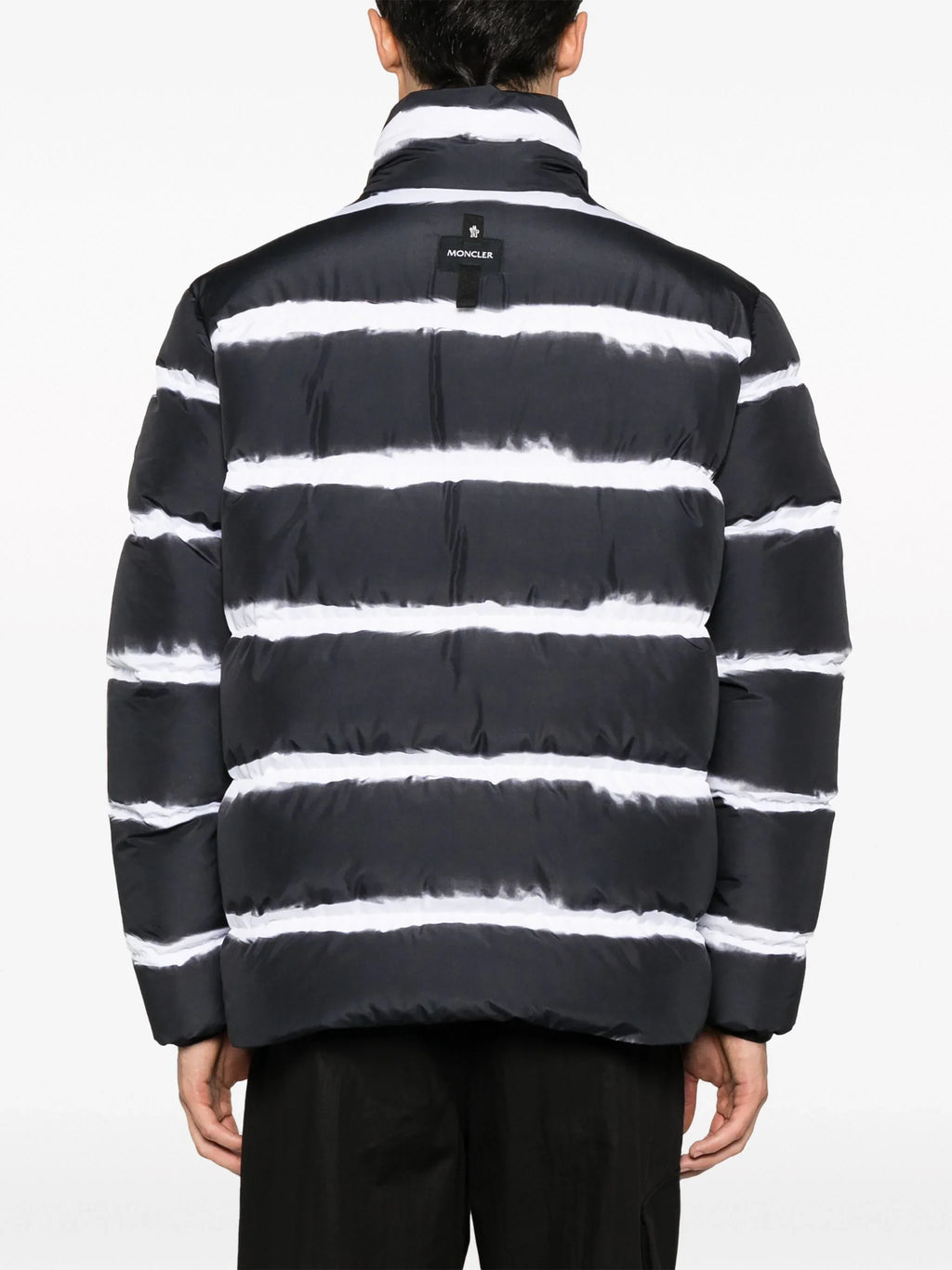 MONCLER Sil Stripe Padded Down Jacket Black