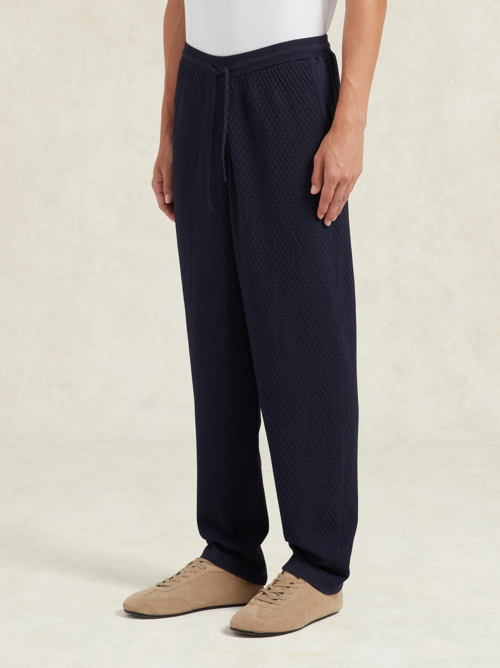 CHÉ Garcia Knitted Trousers Navy