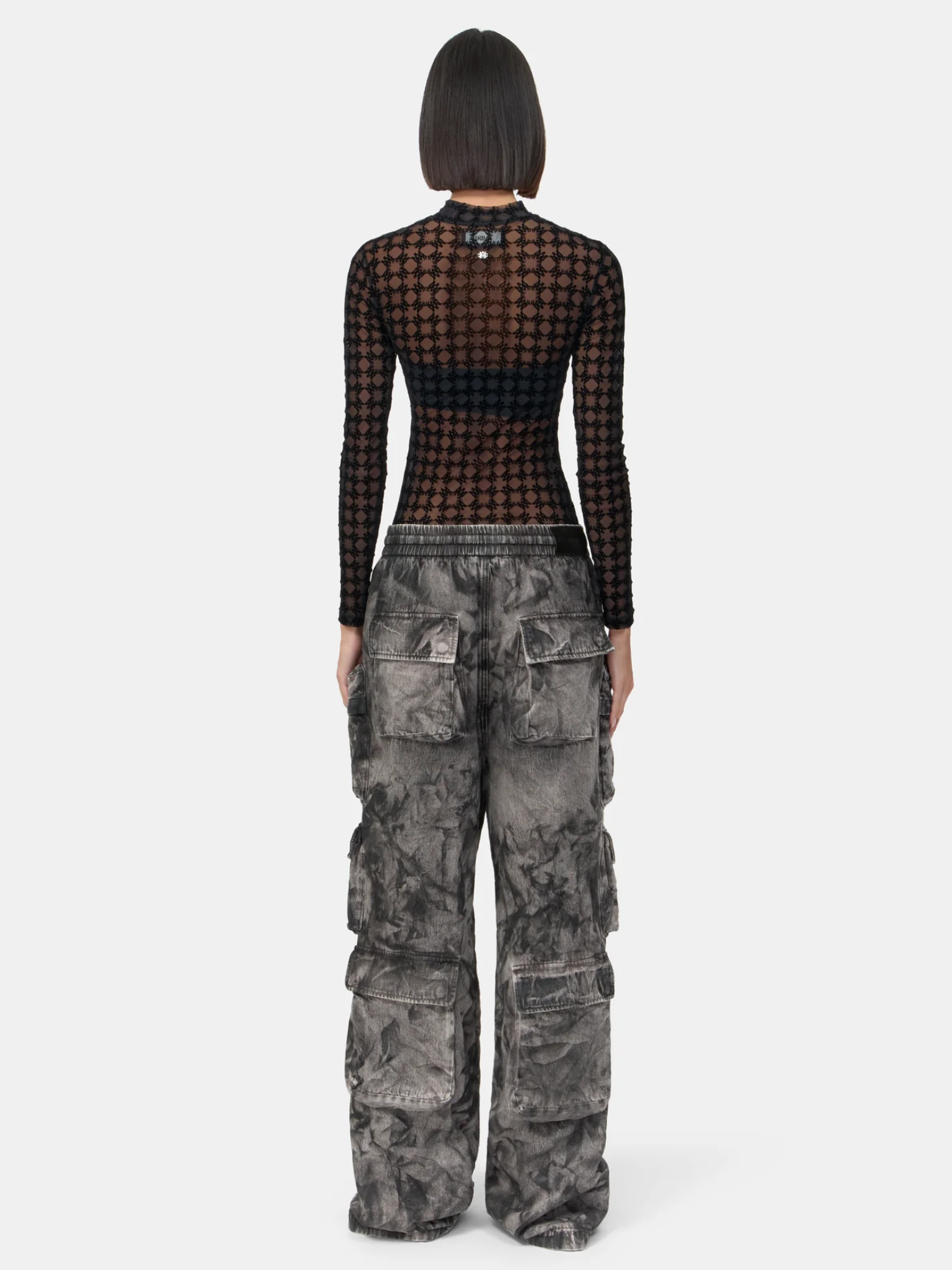 AMIRI WOMEN MA Quad Flocked Top Black