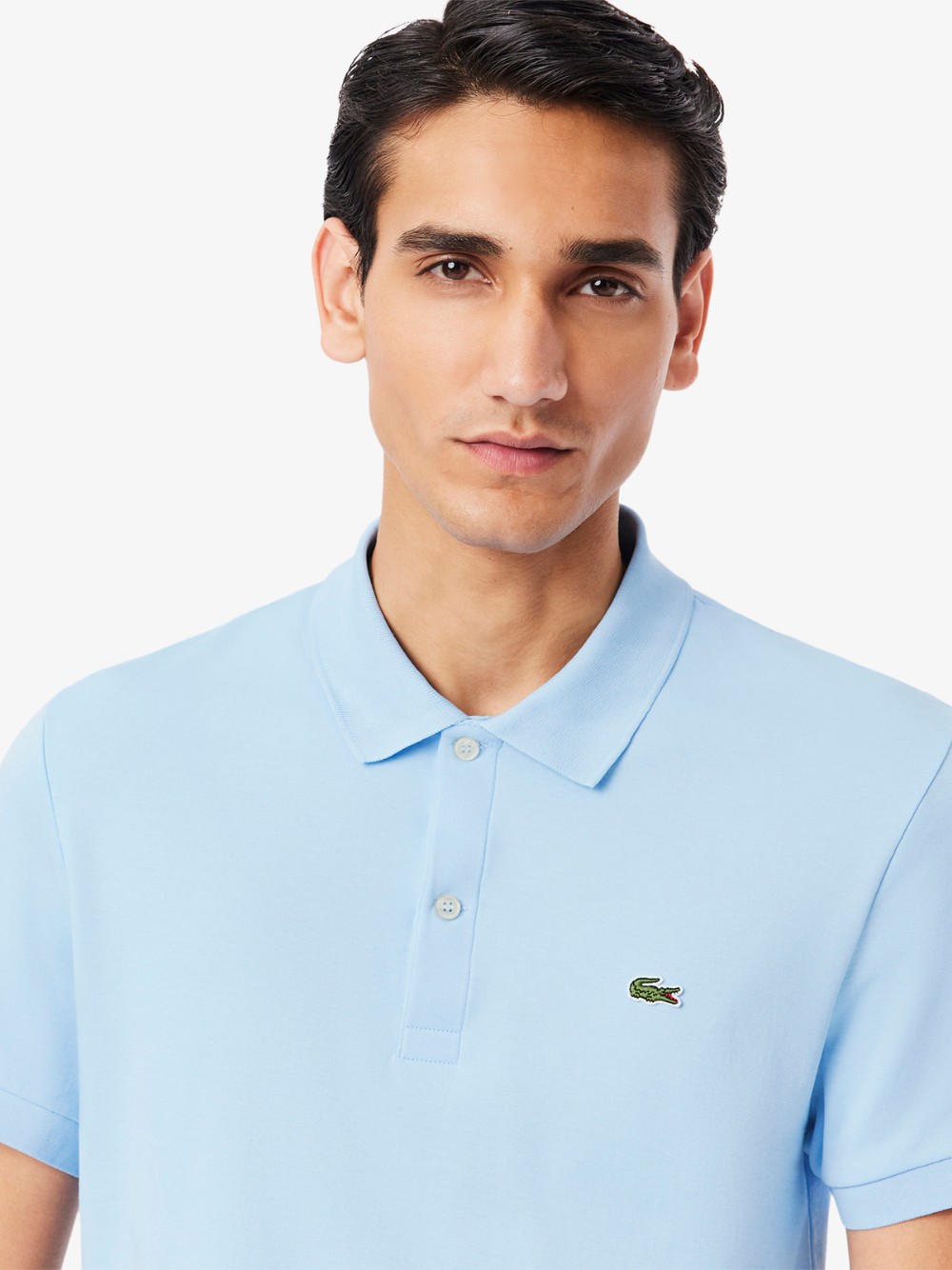 LACOSTE Regular Fit Cotton Pima Polo Shirt Pale Blue