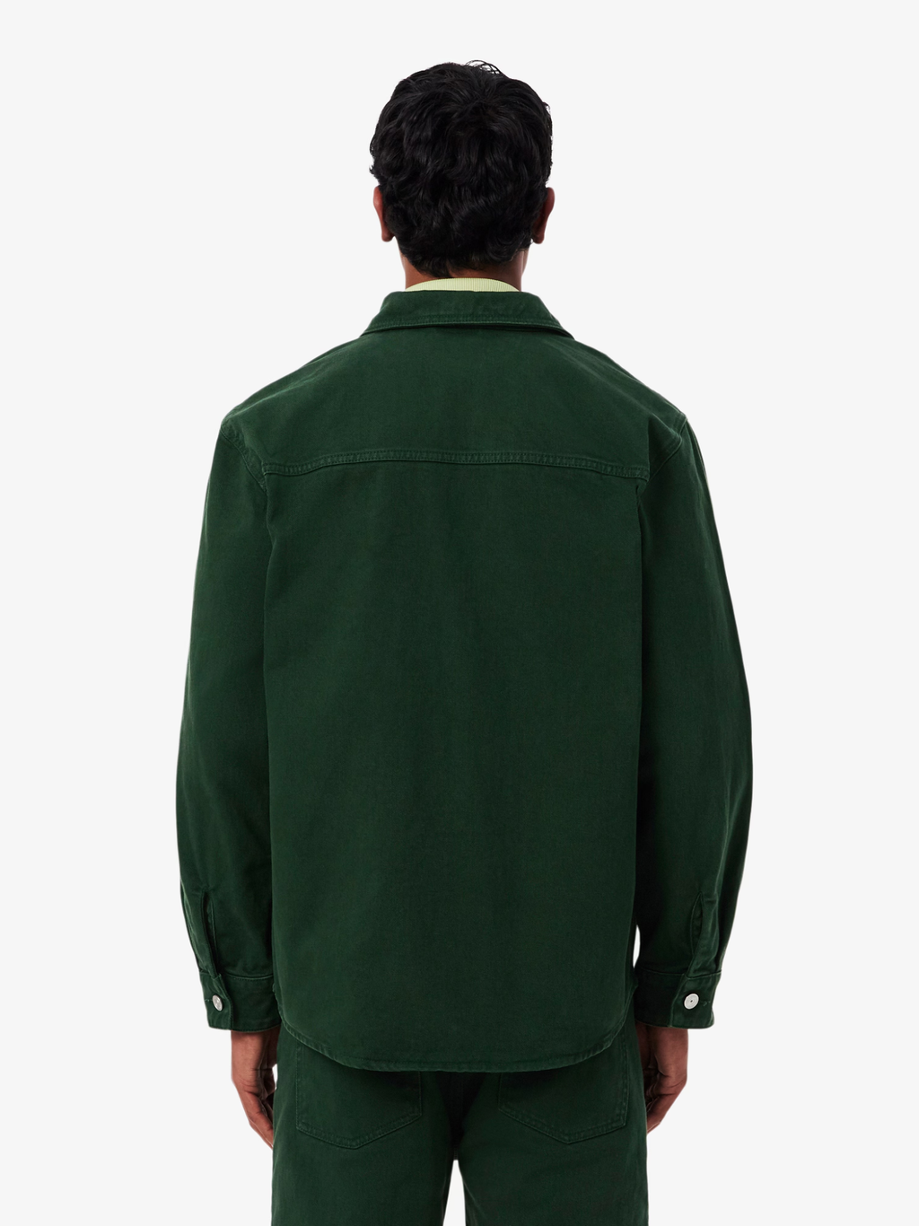 LACOSTE Oversized Denim Overshirt Green