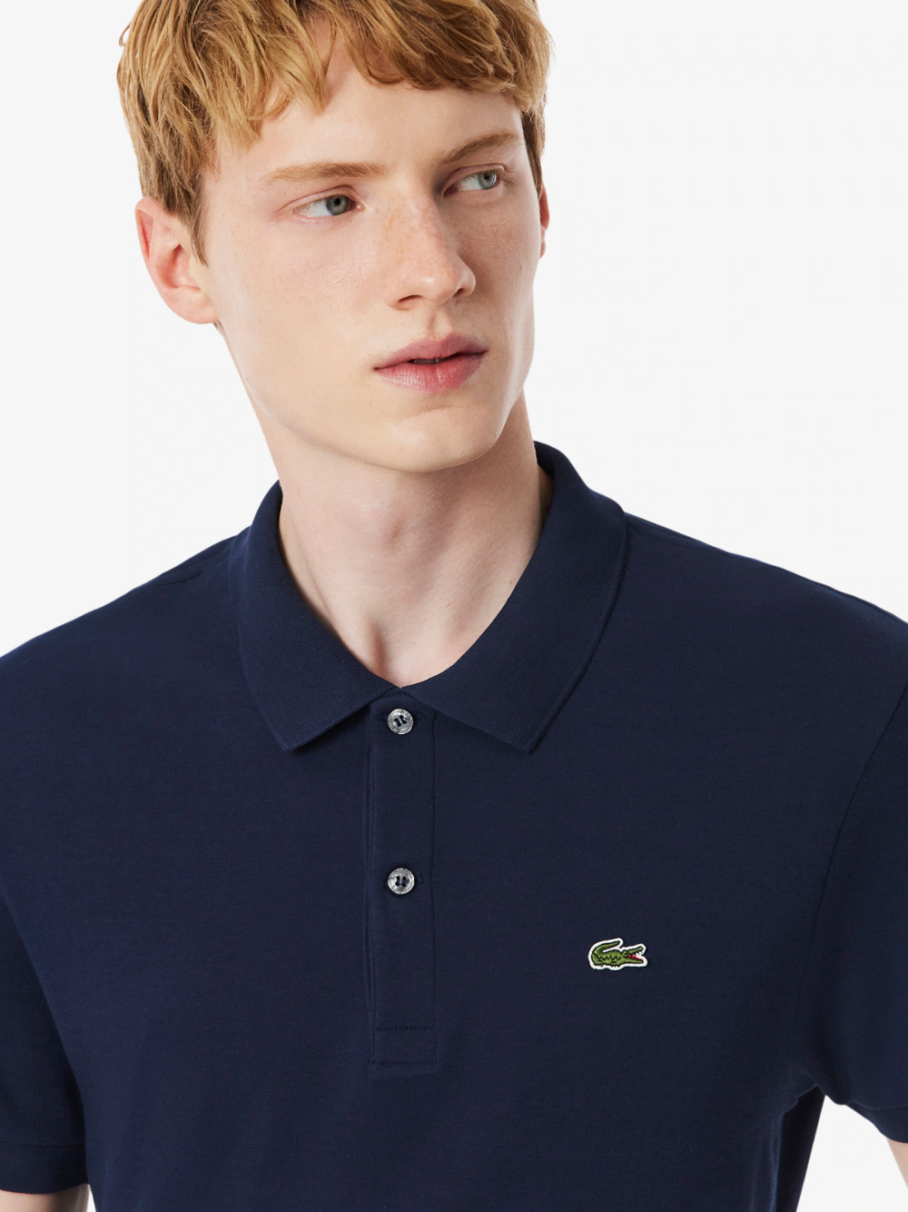 LACOSTE Regular Fit Cotton Pima Polo Shirt Midnight Blue