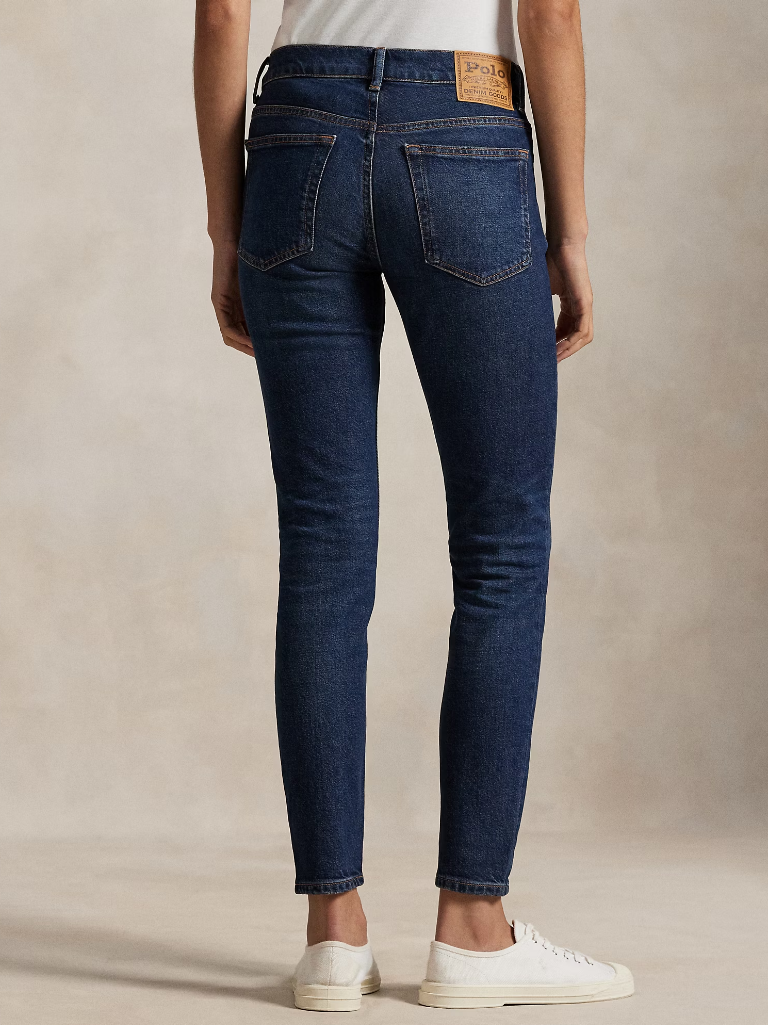 RALPH LAUREN WOMEN Mid Rise Super Slim Jeans Blue