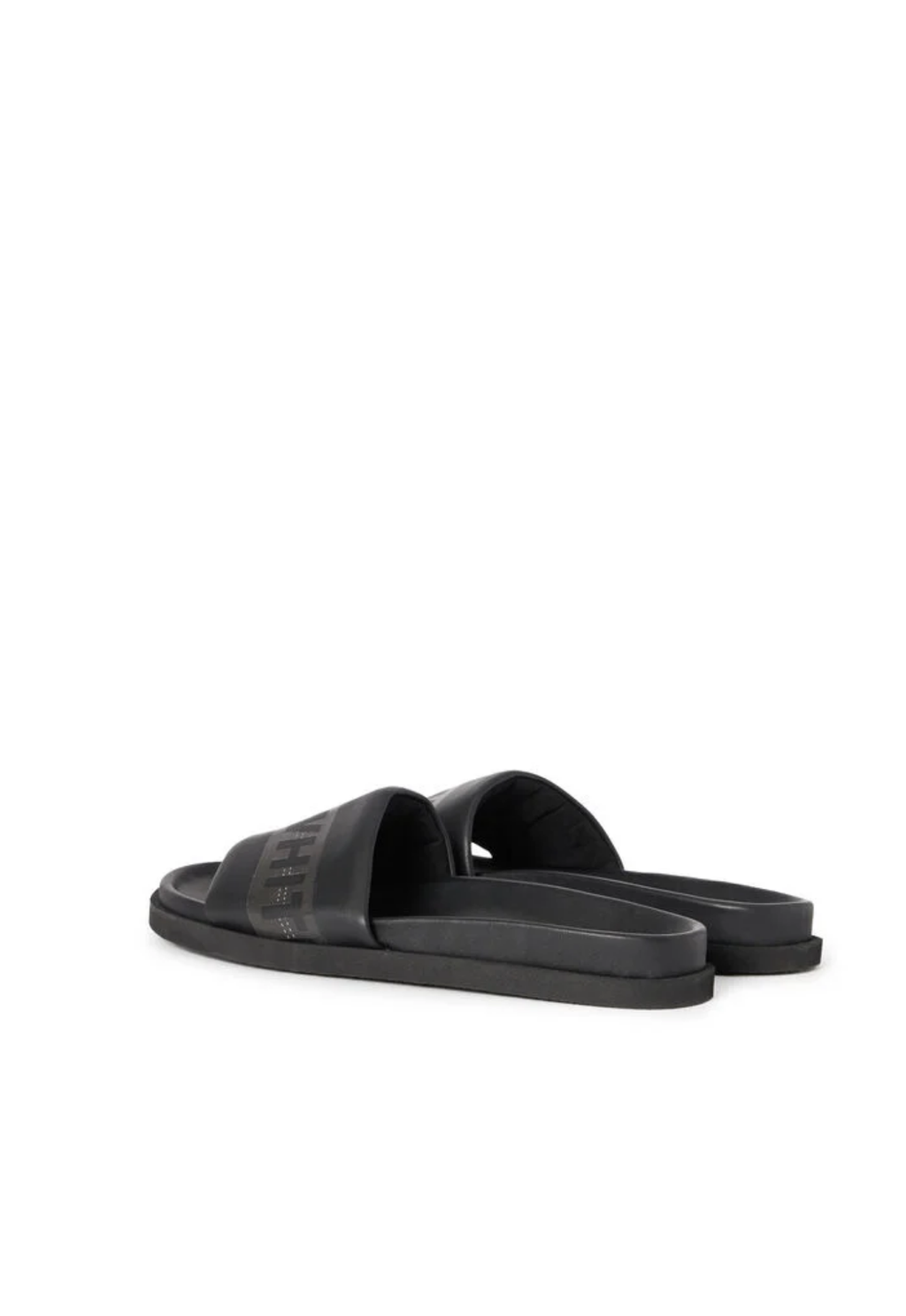 OFF WHITE MENS Industrial Belt Slider Sandals Black/Anthracite