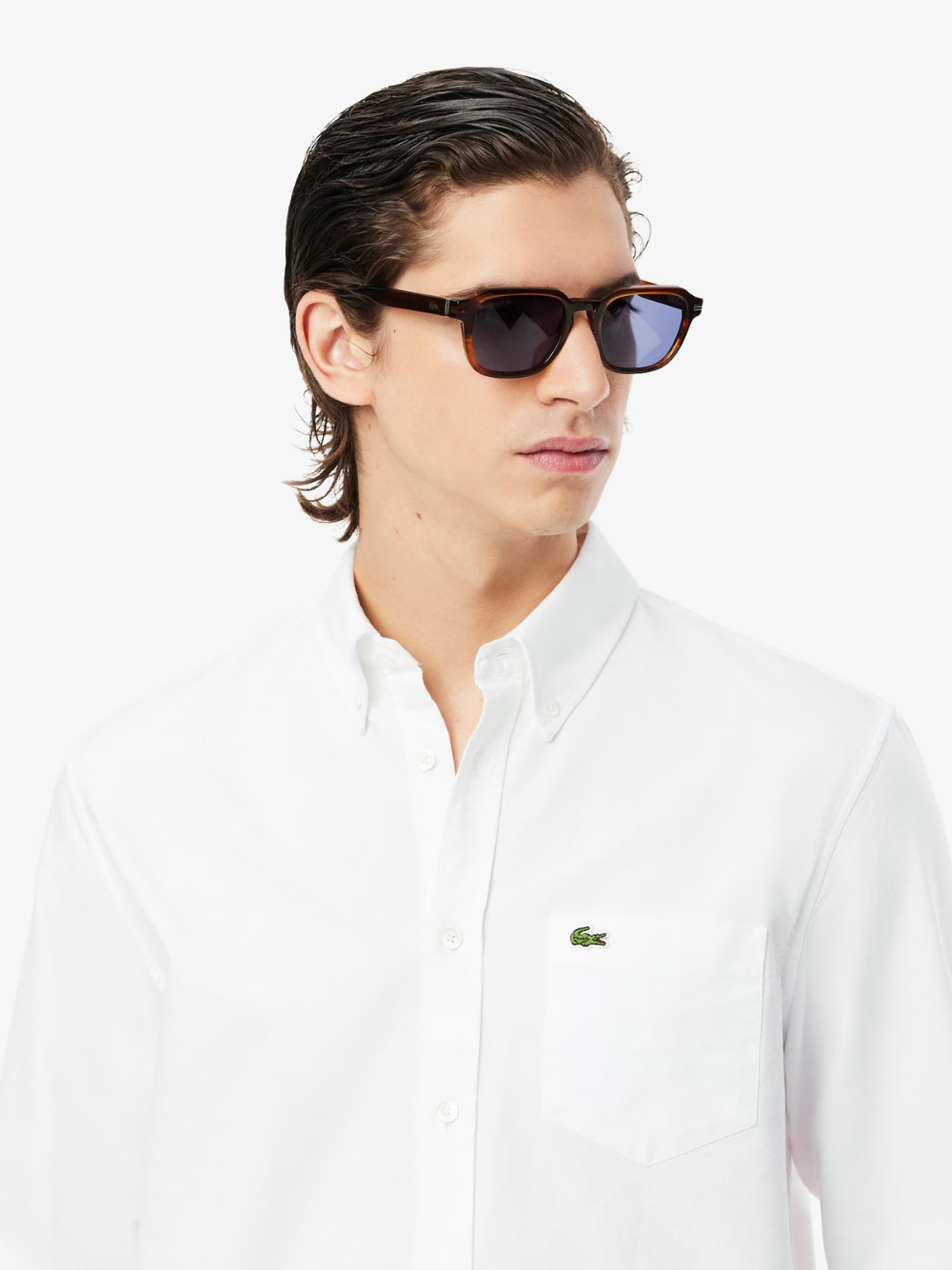 LACOSTE Regular Fit Oxford Shirt White