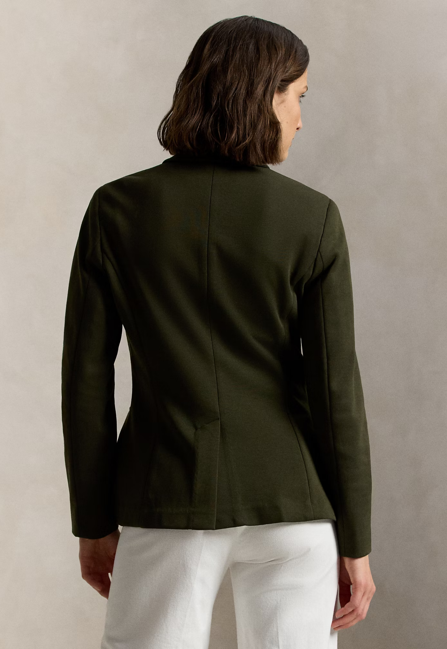 RALPH LAUREN WOMENS Knit Ponte Utility Jacket Company Olive