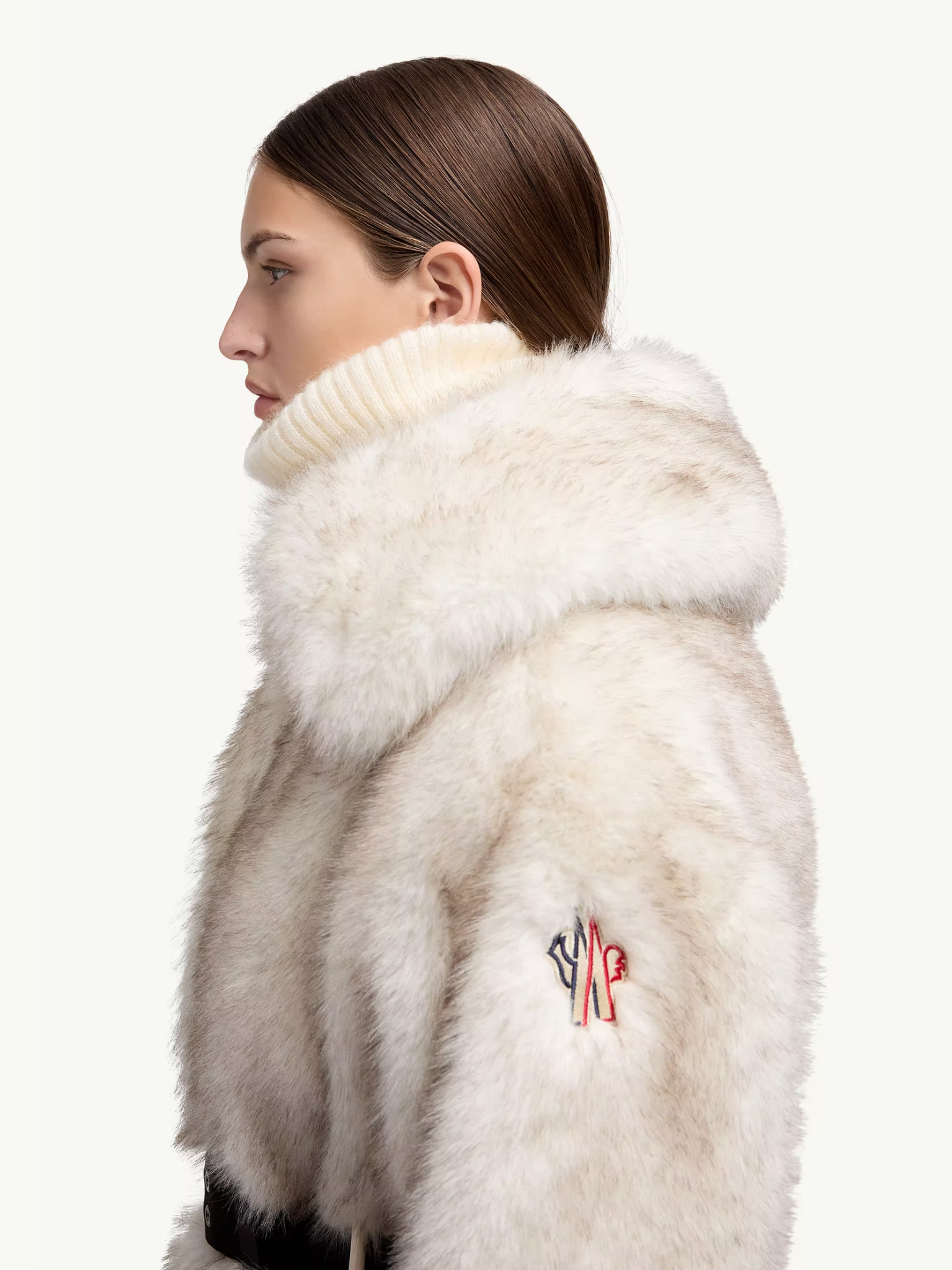 MONCLER GRENOBLE WOMEN Arly Belted Textured Down Coat Ice Grey