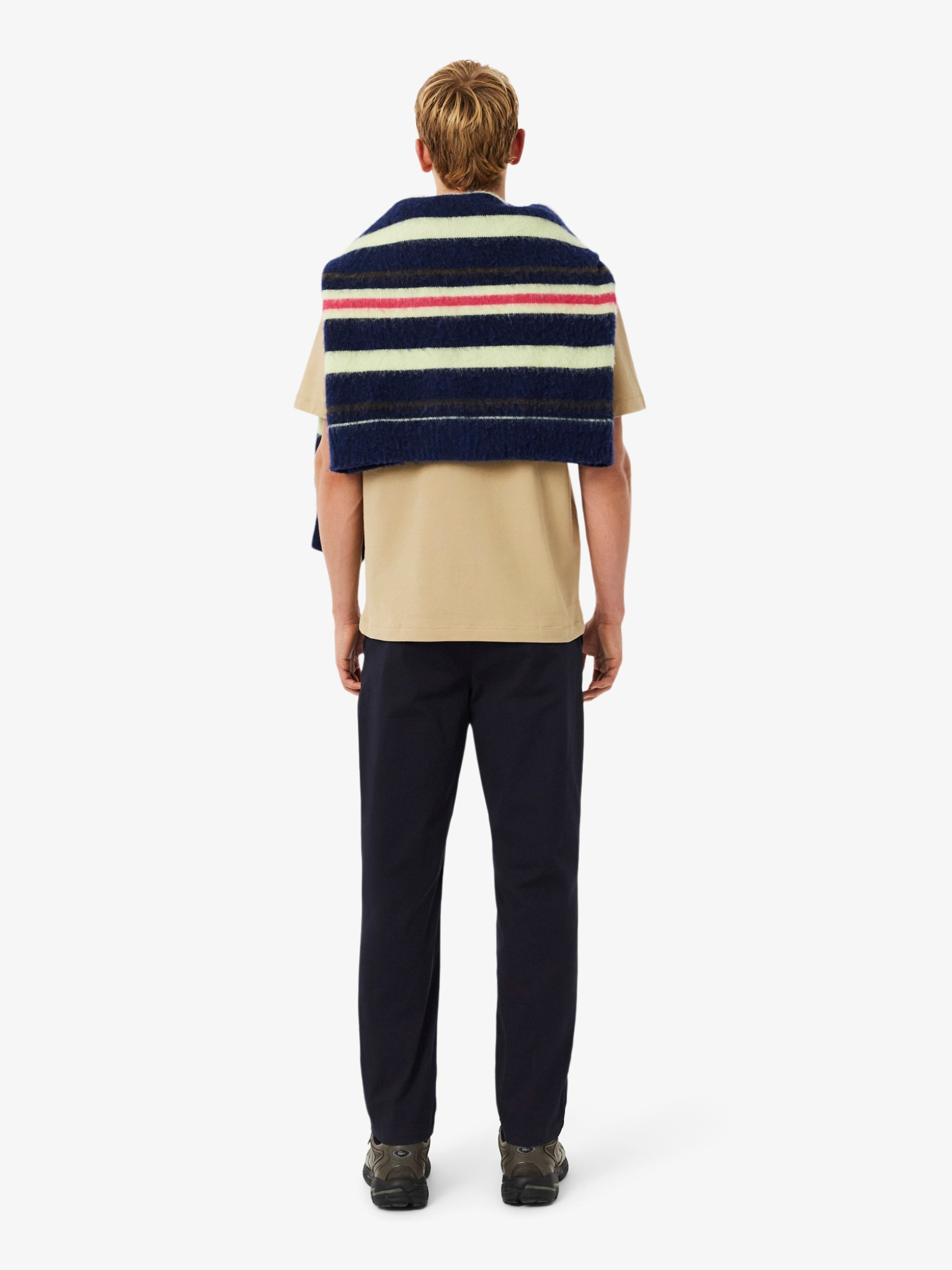 LACOSTE Regular Fit Cotton Gabardine Chino Pants Navy Blue