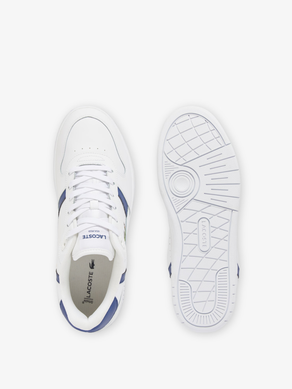 LACOSTE T-Clip Set Leather Sneakers White/Navy