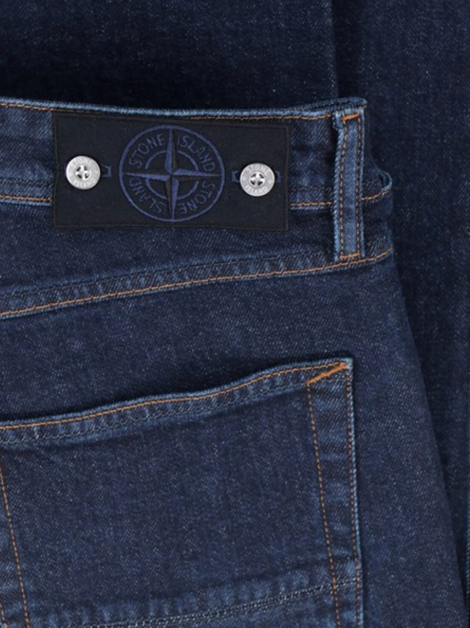 STONE ISLAND Logo Patch Slim Fit Jeans Blue