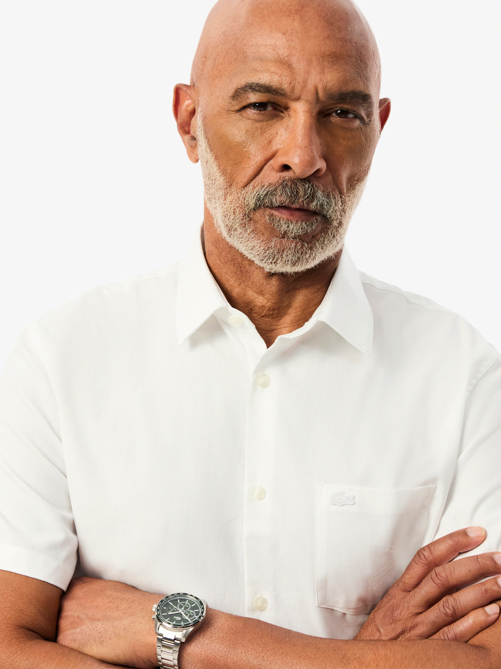 LACOSTE Regular Fit Short Sleeved Cotton Shirt White