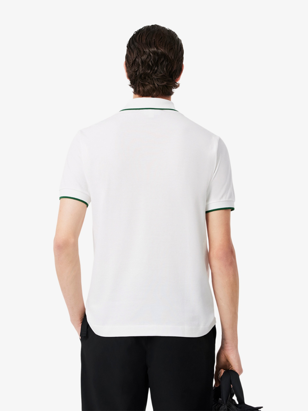 LACOSTE Classic Fit Pocket Accent L.12.12 Polo Shirt White/Green