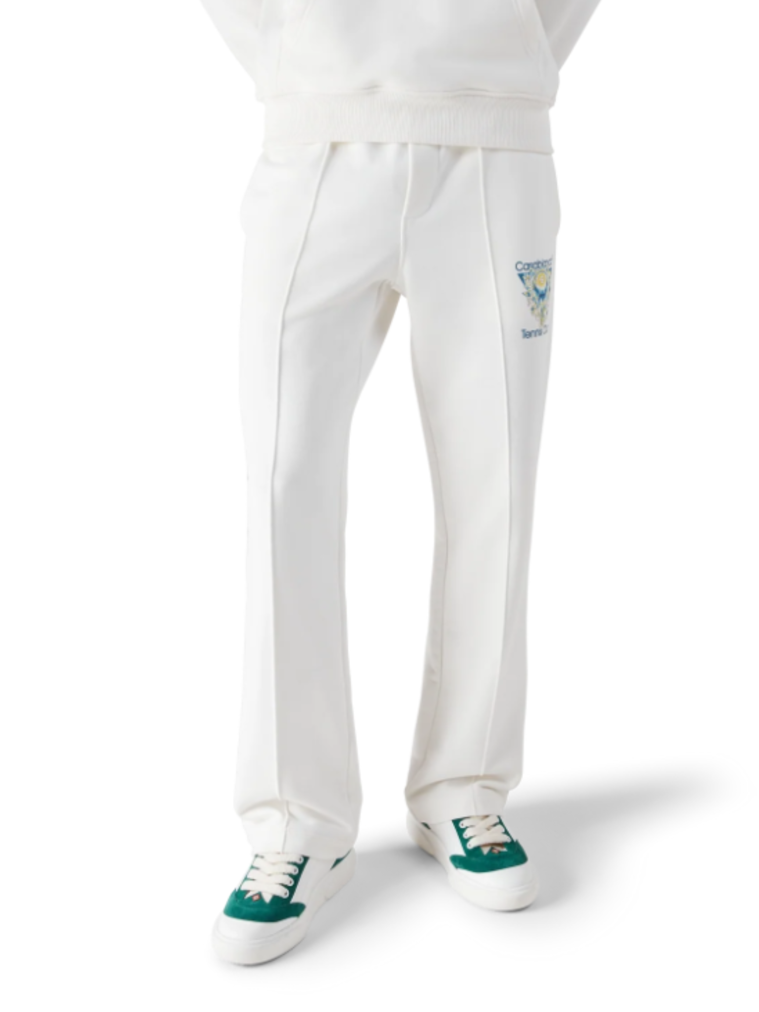 CASABLANCA Tennis Club Icon Pintuck Joggers White
