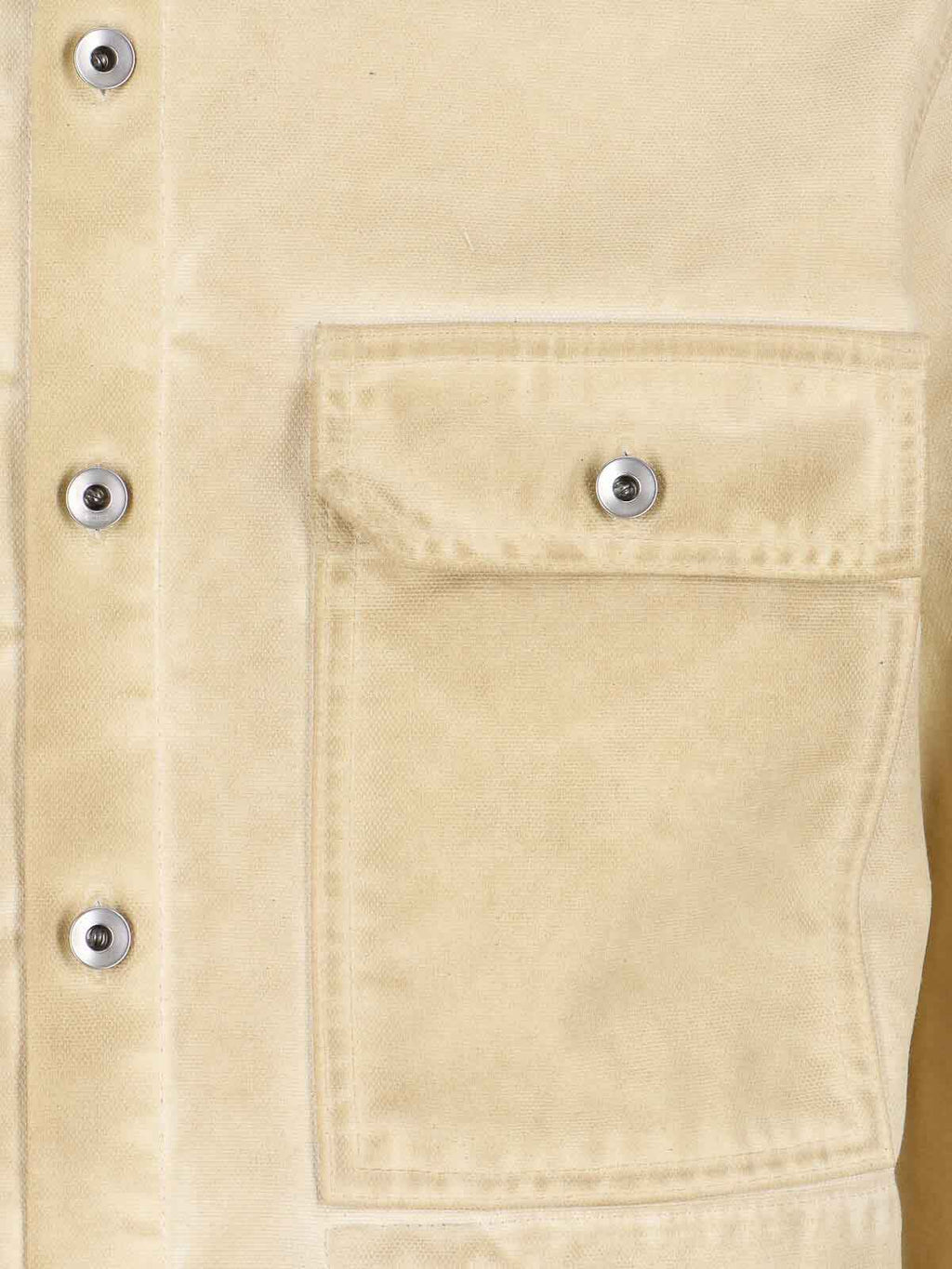 RICK OWENS DRKSHDW Woven Denim Shirt With Lace Beige