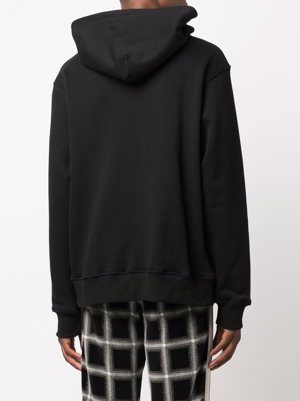 JUST DON Authorized Dealer Slogan Embroidered Hoodie Black