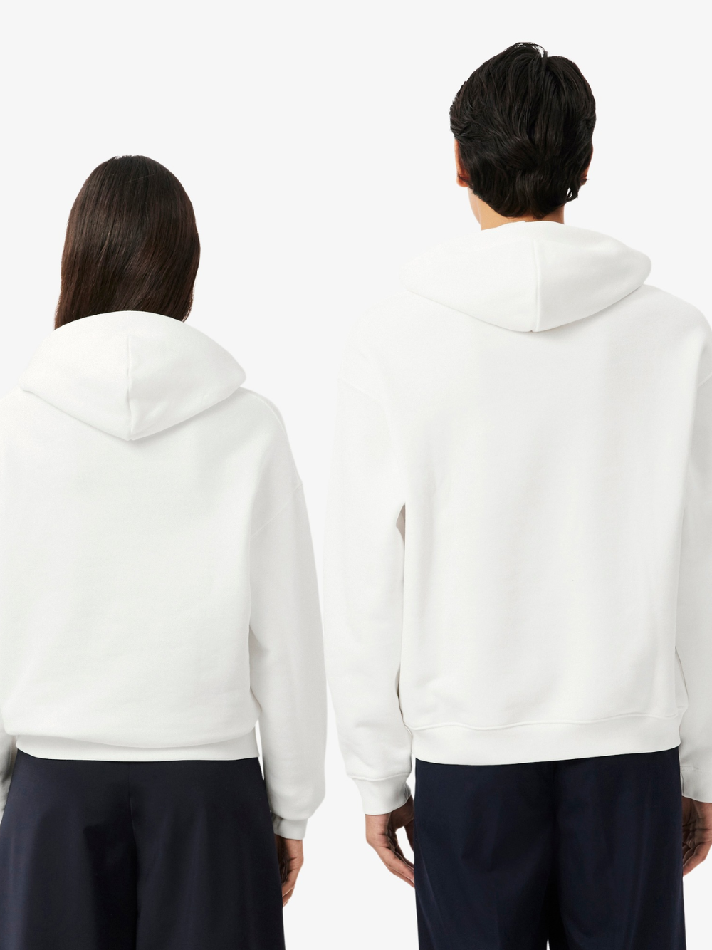 LACOSTE Heavy Fleece Hoodie White