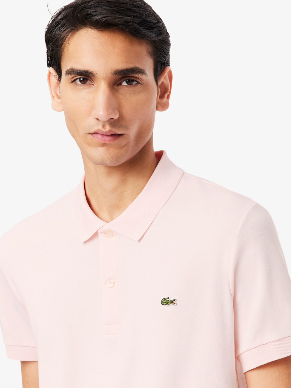 LACOSTE Regular Fit Cotton Pima Polo Shirt Pale Pink
