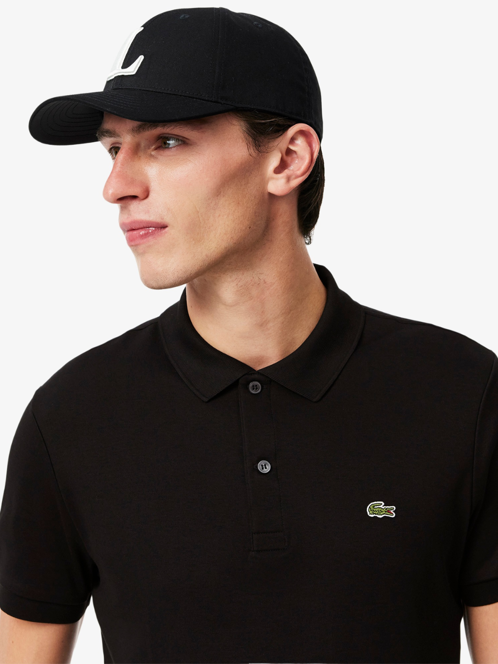 LACOSTE Regular Fit Cotton Pima Polo Shirt Black