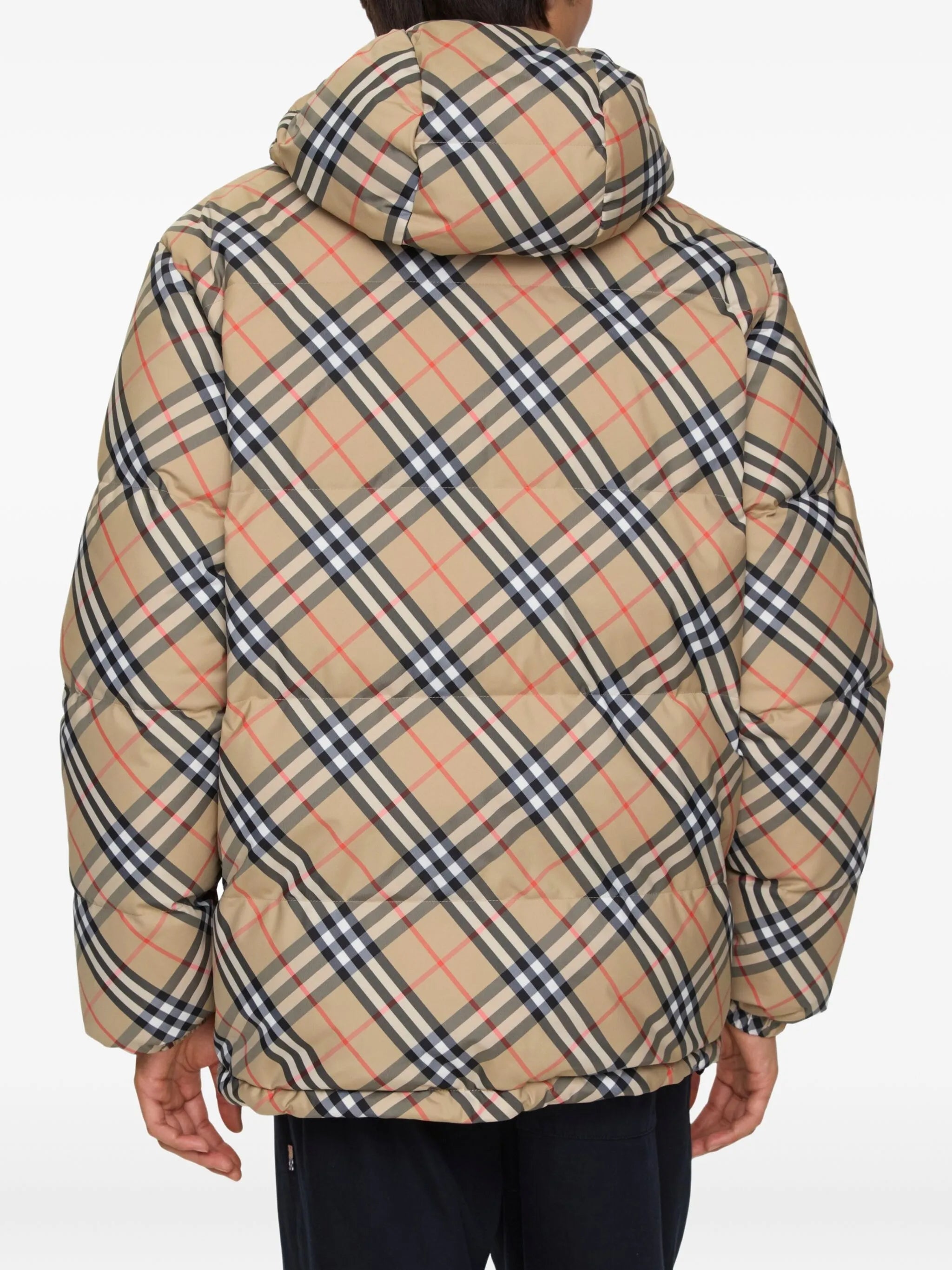 BURBERRY Reversible Check Puffer Jacket Sand/Black