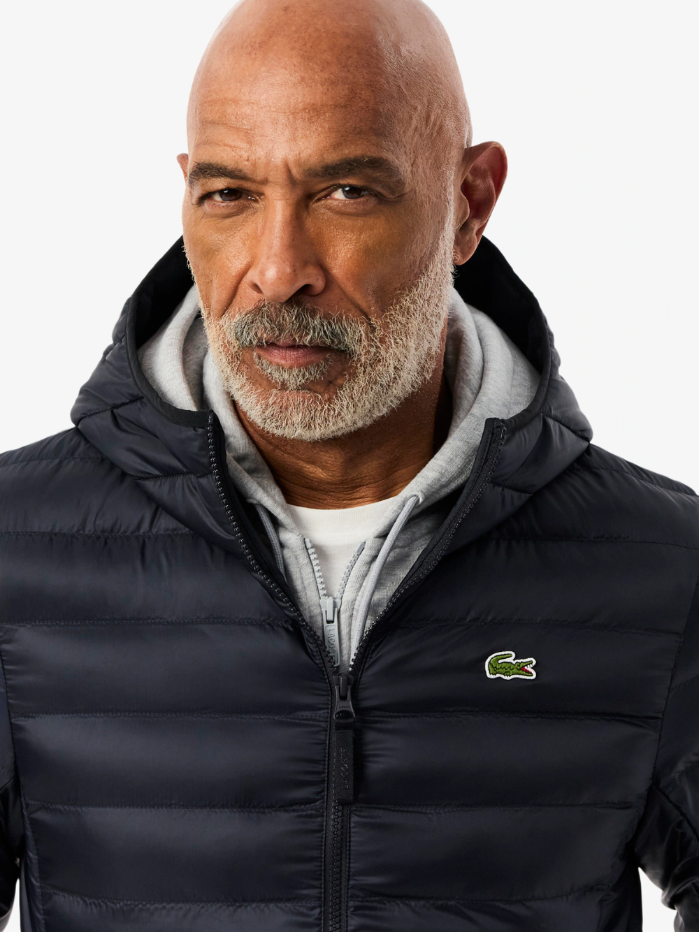 LACOSTE Water-Repellent Quilted Puffed Jacket Navy
