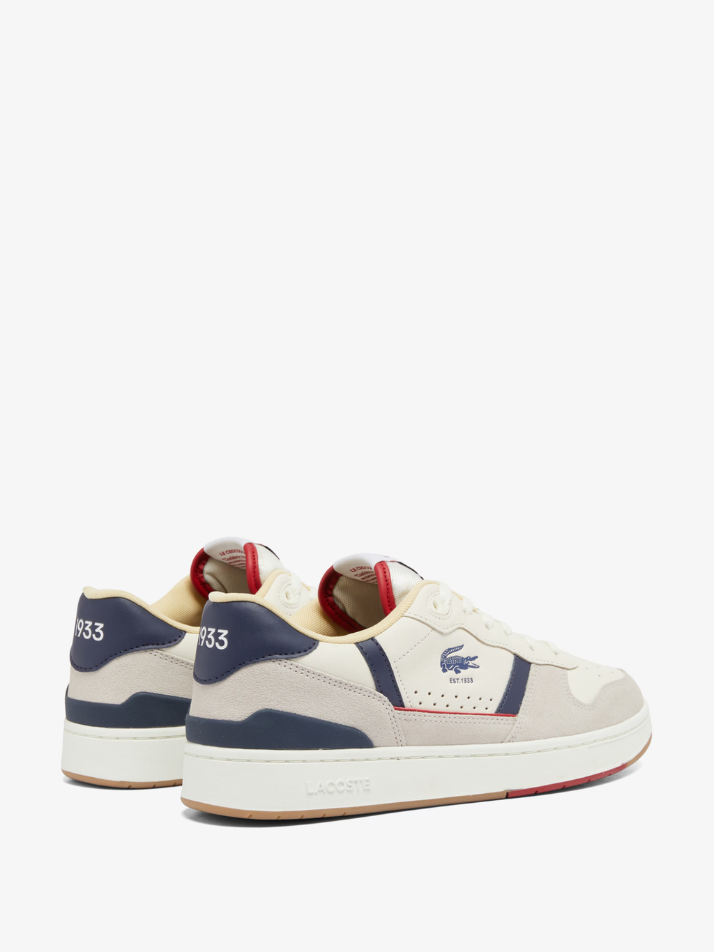 LACOSTE T-Clip Set Leather Sneakers Beige/Gum