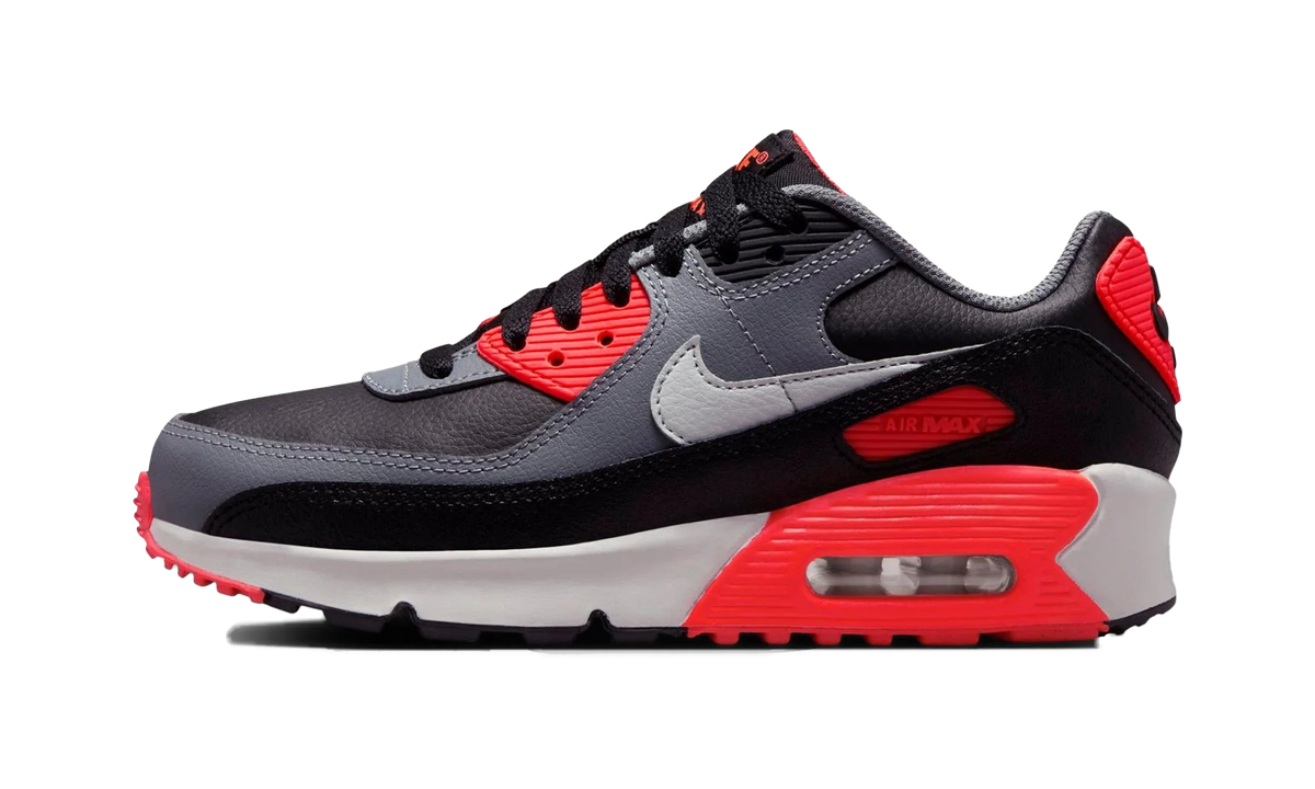 AIR MAX 90 (GS) "BLACK COOL GREY BRIGHT CRIMSON PHOTON DUST (GS)" HF6358 005