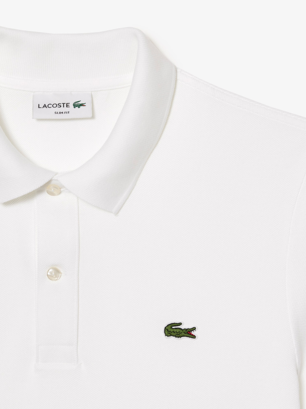 LACOSTE Slim Fit L.12.12 Piqué Polo Shirt White