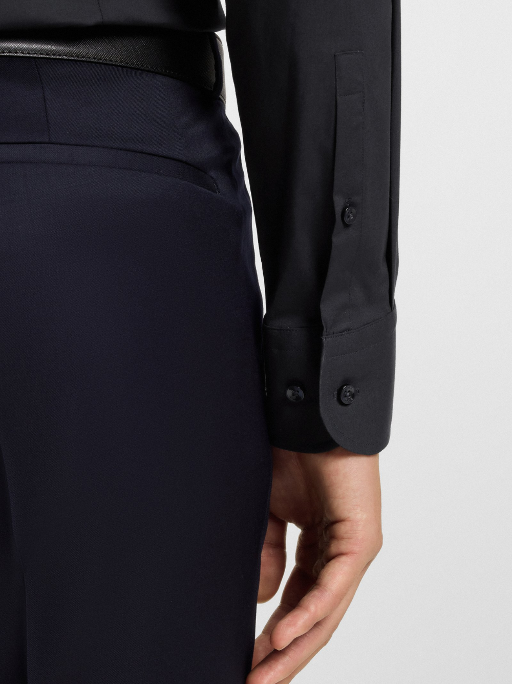 BOSS Slim-Fit Shirt In Easy-Iron Stretch-Cotton Poplin Dark Blue