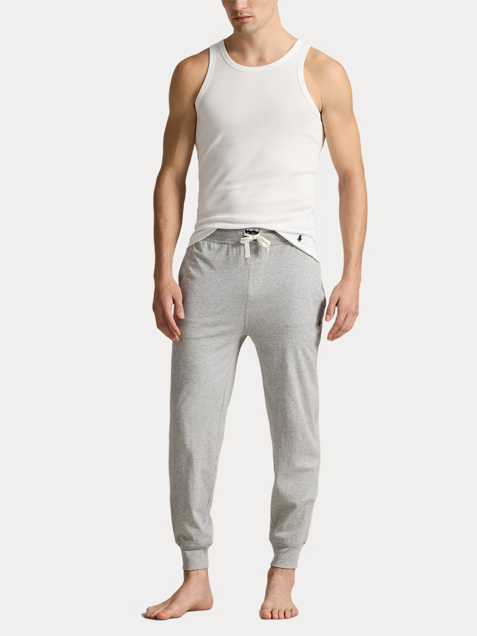 RALPH LAUREN Cotton Jersey Sleep Joggers Andover Heather