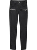 ANINE BING WOMEN Remy Leather Skinny Trousers Black